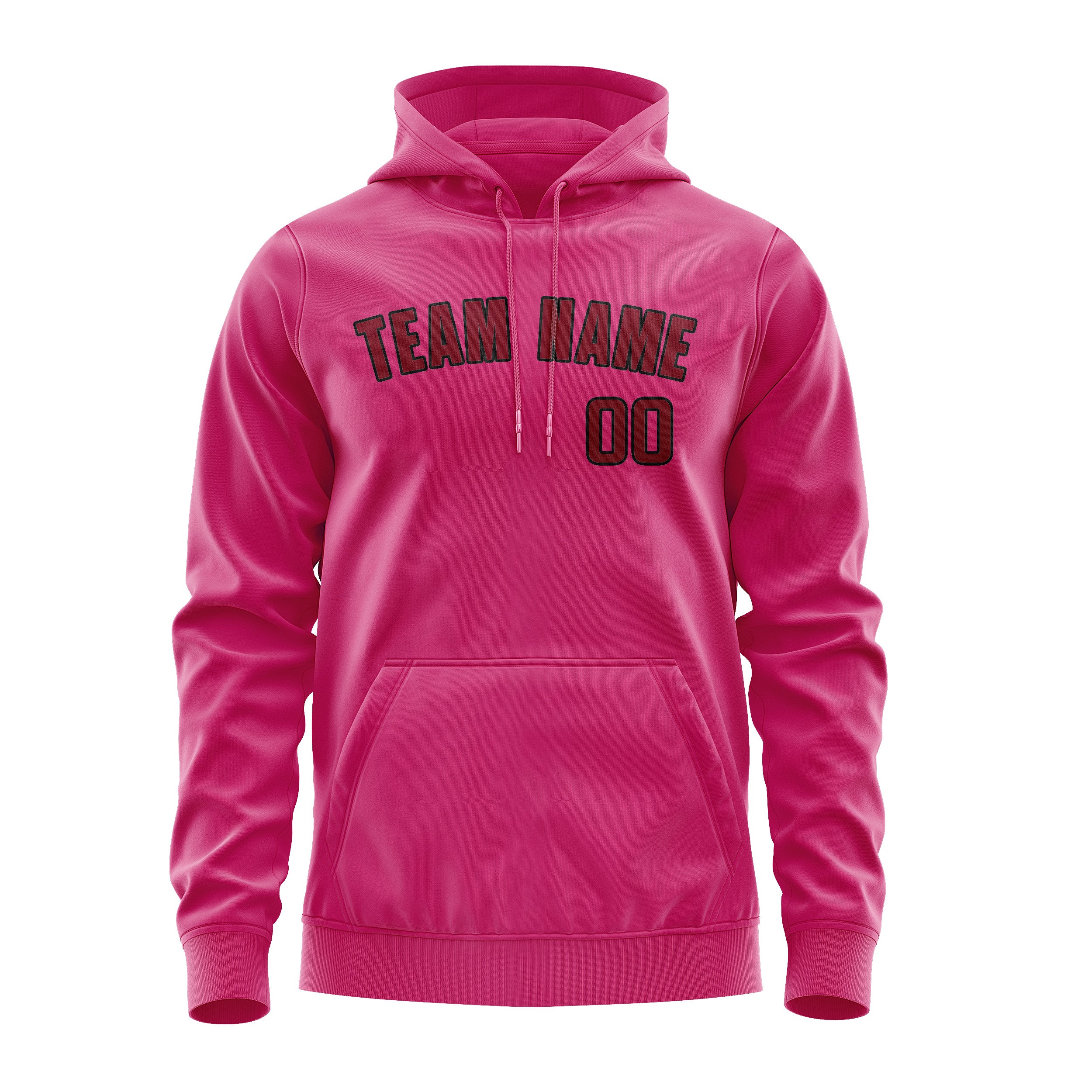 Maßgeschneidertes Rosarot Karmesinrot Hoodie