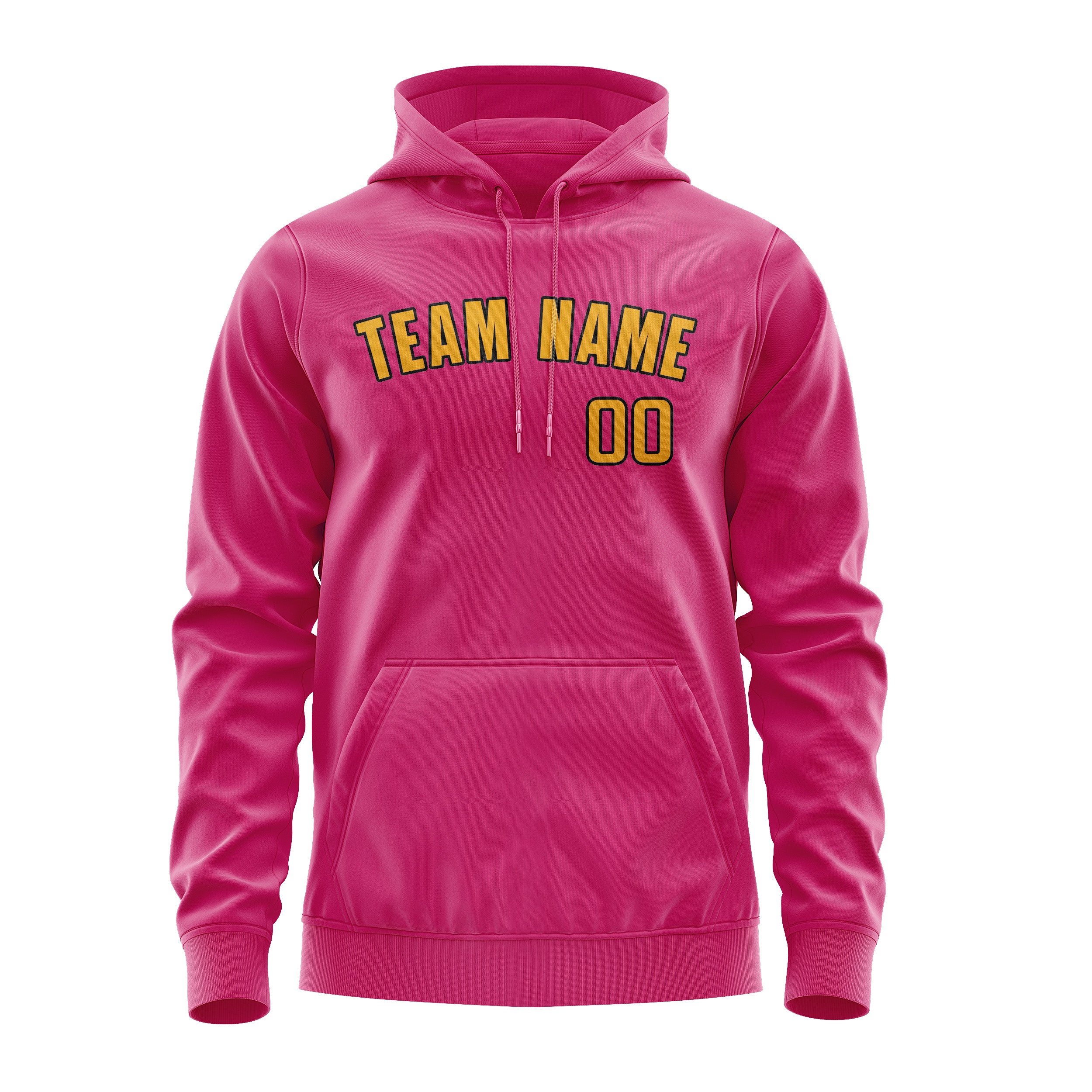 Maßgeschneidertes Rosarot Gelb Hoodie