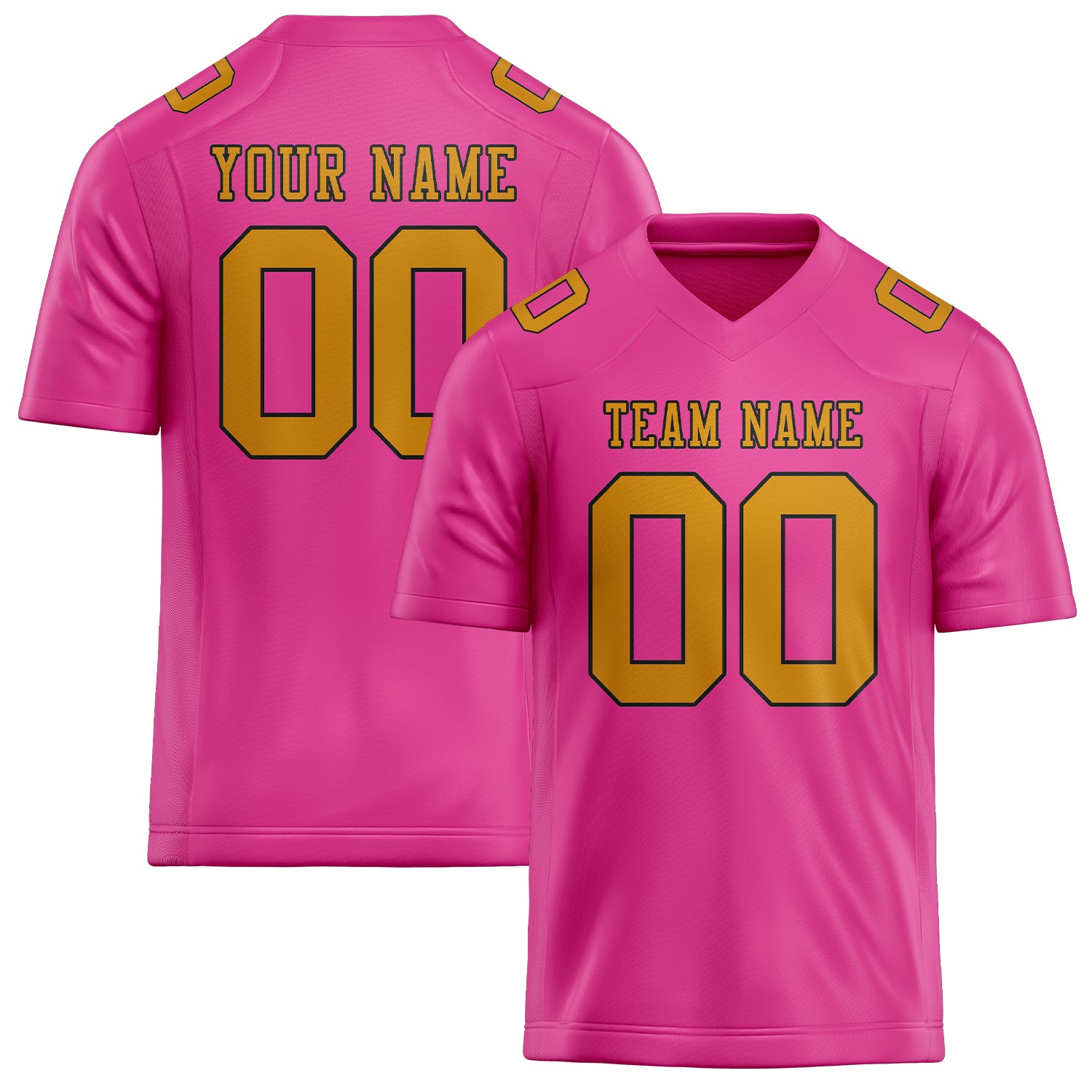 Maßgeschneidertes Professionelles Rosarot Gelb Rugbytrikot