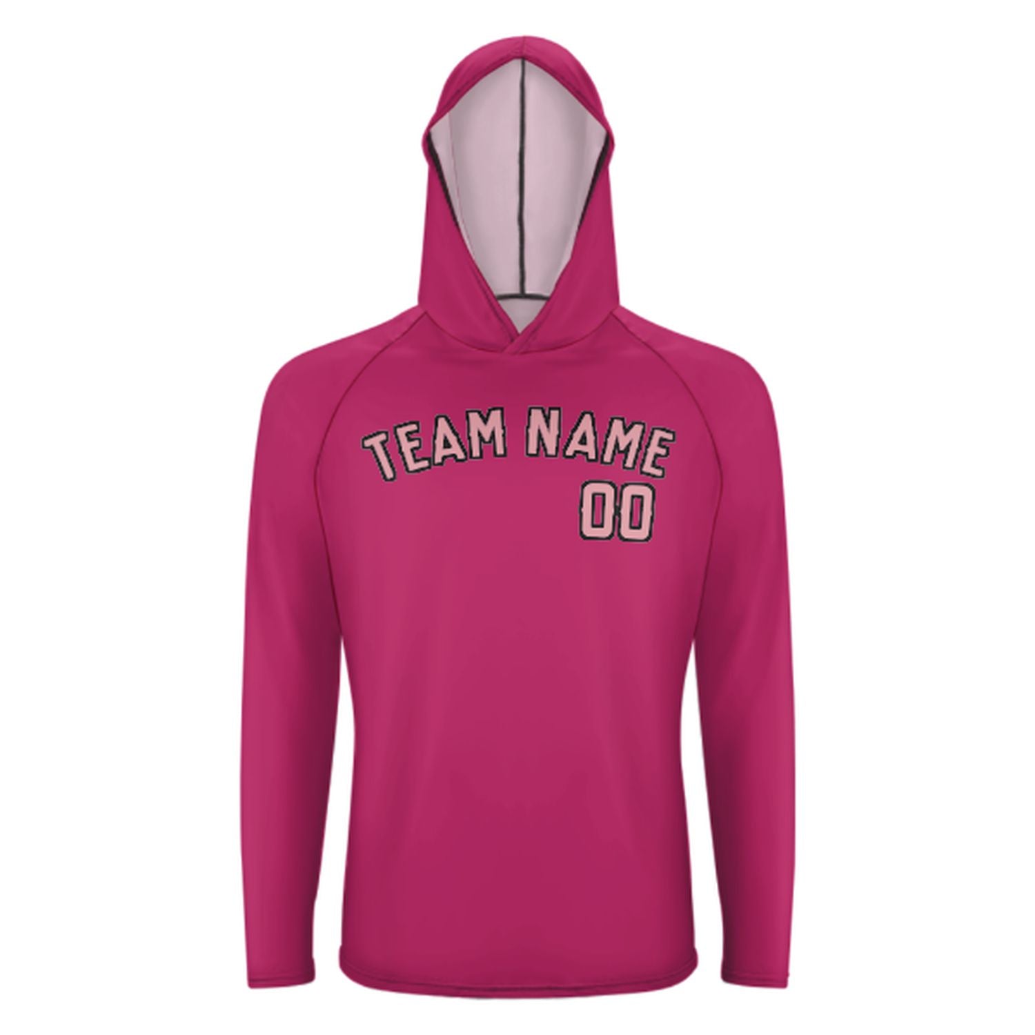 Maßgeschneidertes Rosarot Rosa UV-Hoodie