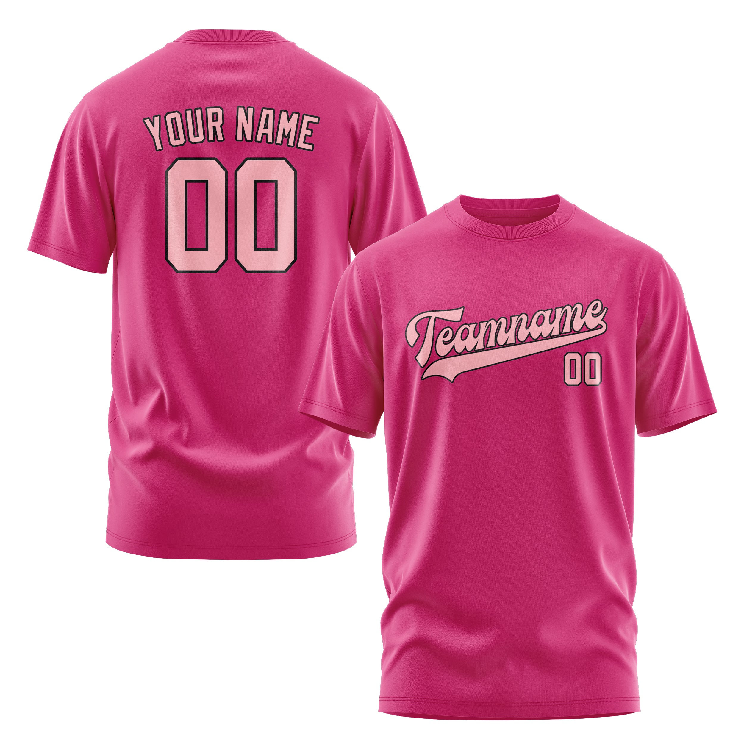 Maßgeschneidertes Rosarot Rosa T-Shirt