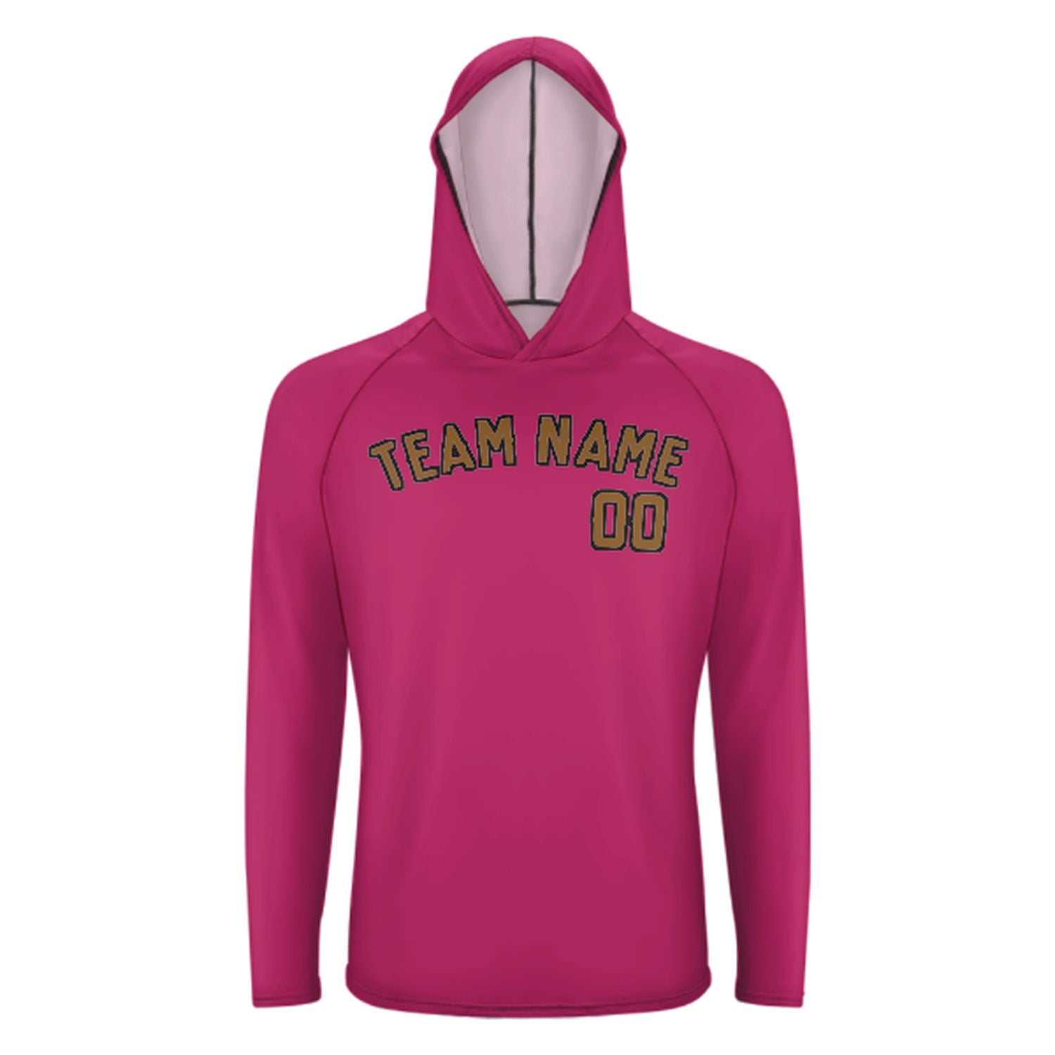 Maßgeschneidertes Rosarot Khaki UV-Hoodie