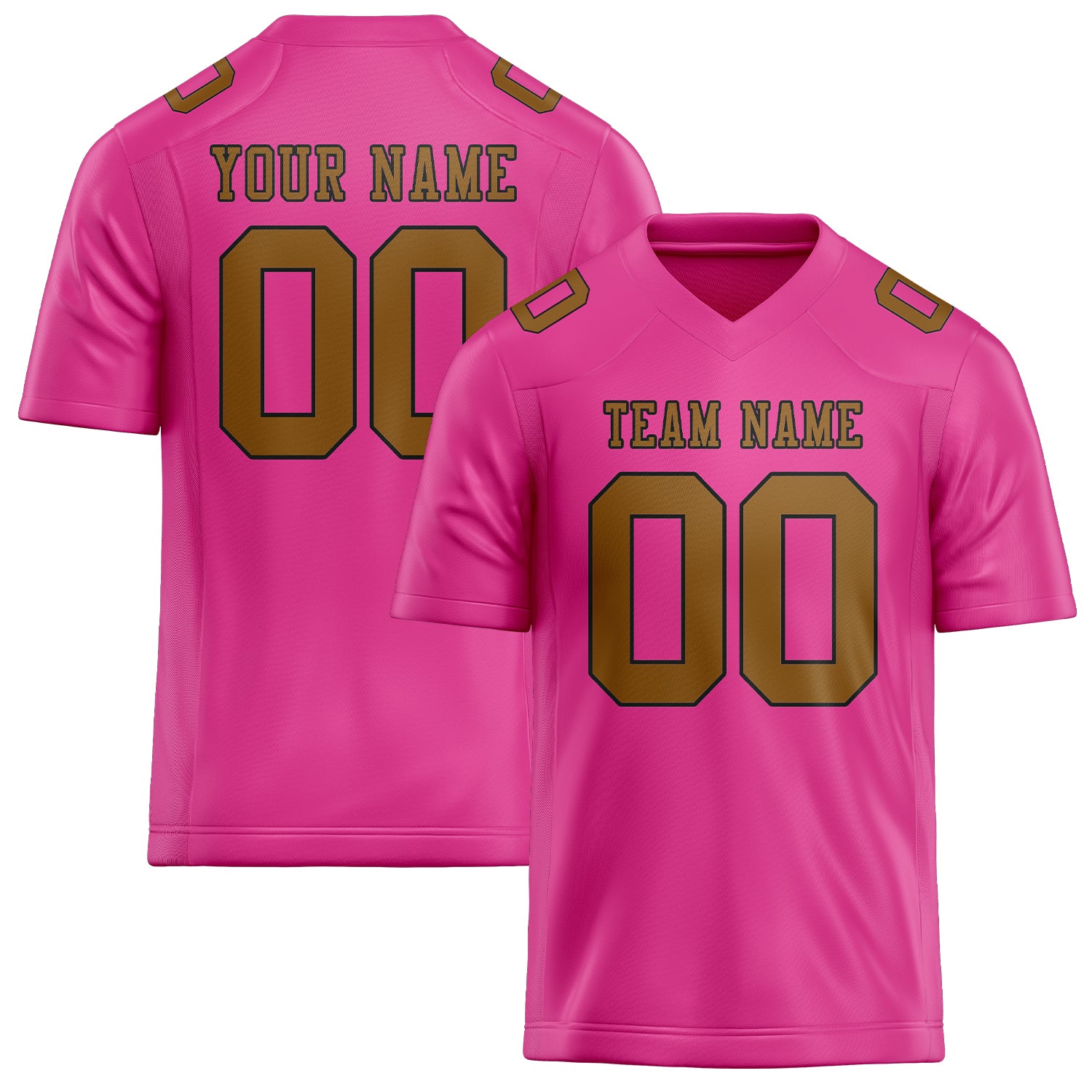 Maßgeschneidertes Professionelles Rosarot Khaki Rugbytrikot