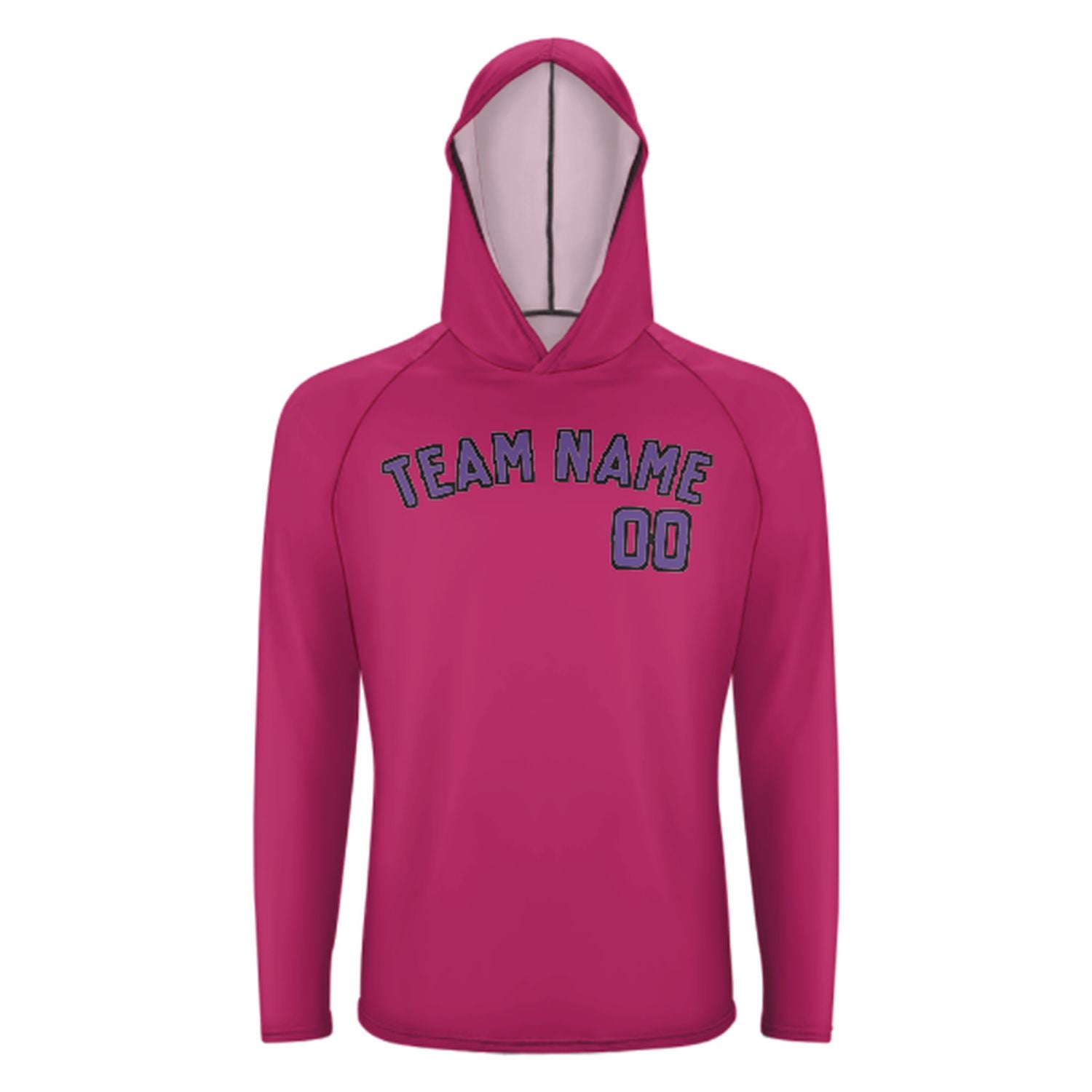 Maßgeschneidertes Rosarot Lavendel UV-Hoodie