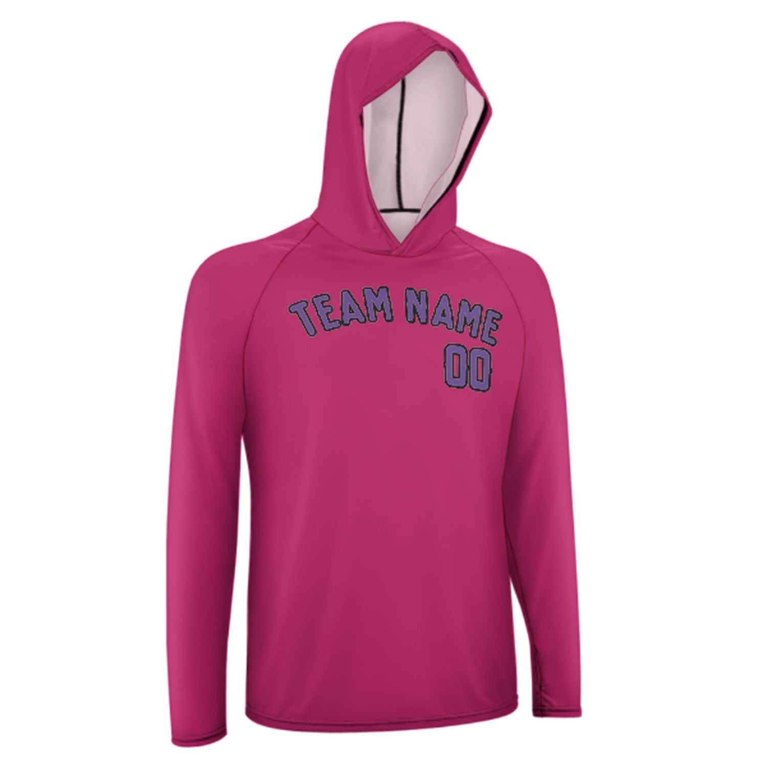Maßgeschneidertes Rosarot Lavendel UV-Hoodie