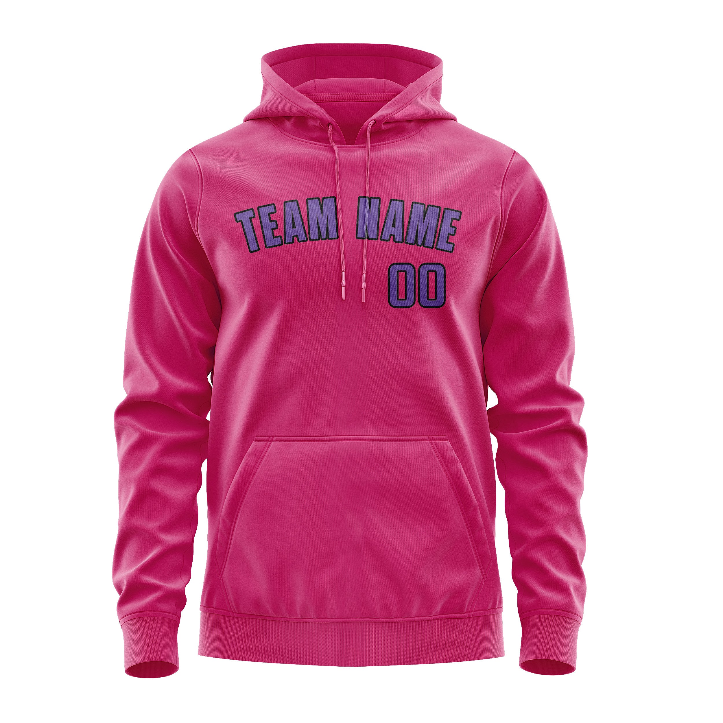 Maßgeschneidertes Rosarot Lavendel Hoodie