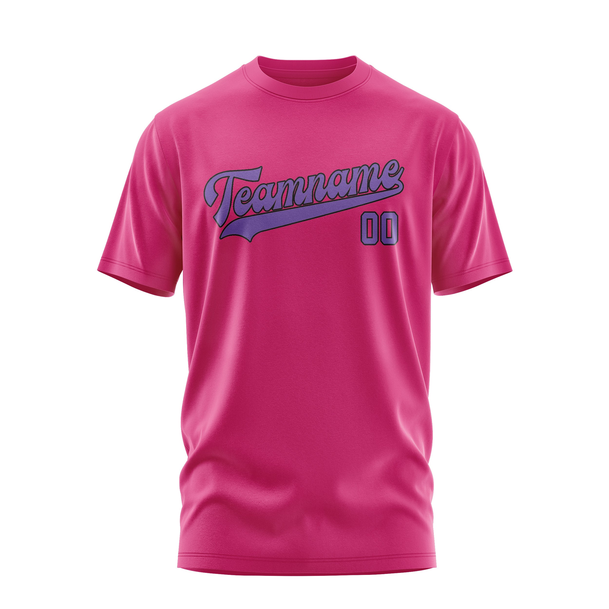 Maßgeschneidertes Rosarot Lavendel T-Shirt