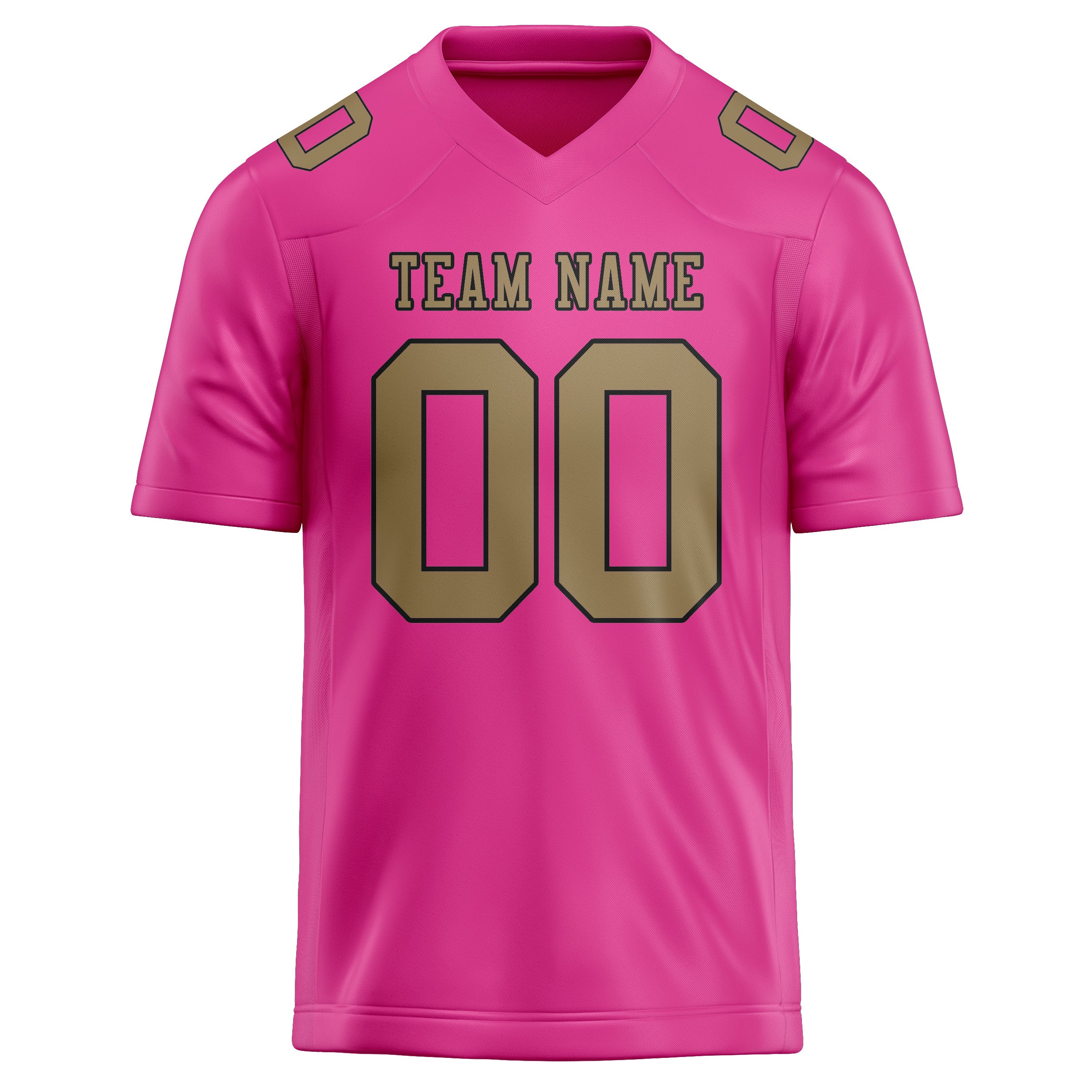 Maßgeschneidertes Professionelles Rosarot Hellkhaki Rugbytrikot