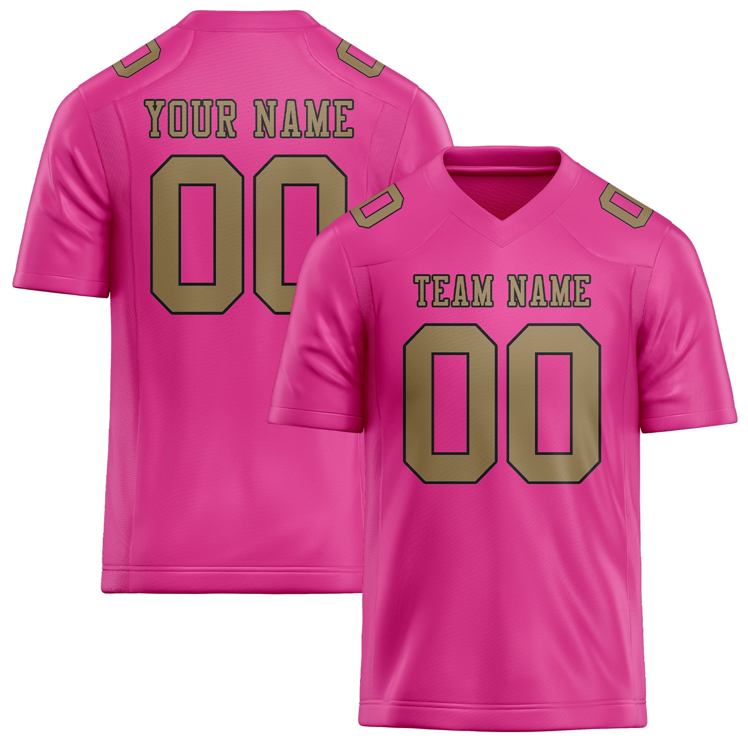 Maßgeschneidertes Professionelles Rosarot Hellkhaki Rugbytrikot