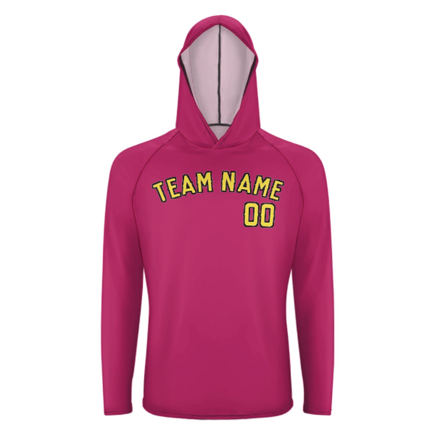 Maßgeschneidertes Rosarot Blassgelb UV-Hoodie