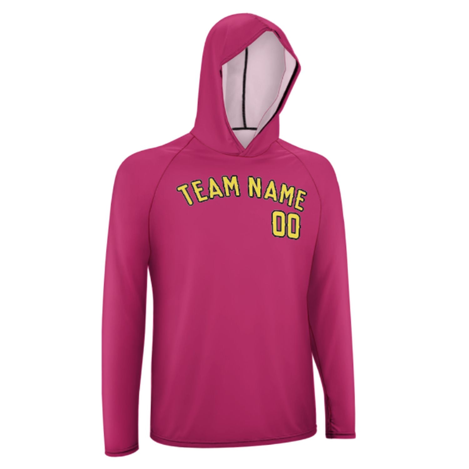 Maßgeschneidertes Rosarot Blassgelb UV-Hoodie