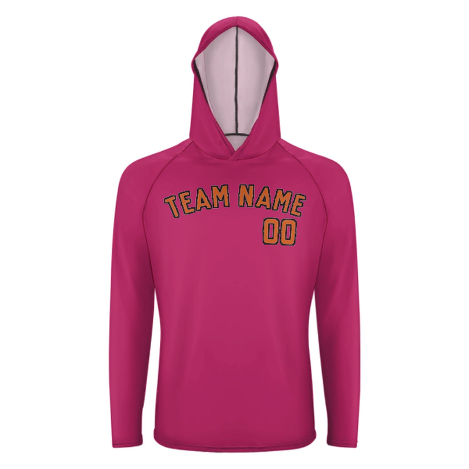 Maßgeschneidertes Rosarot Orange UV-Hoodie