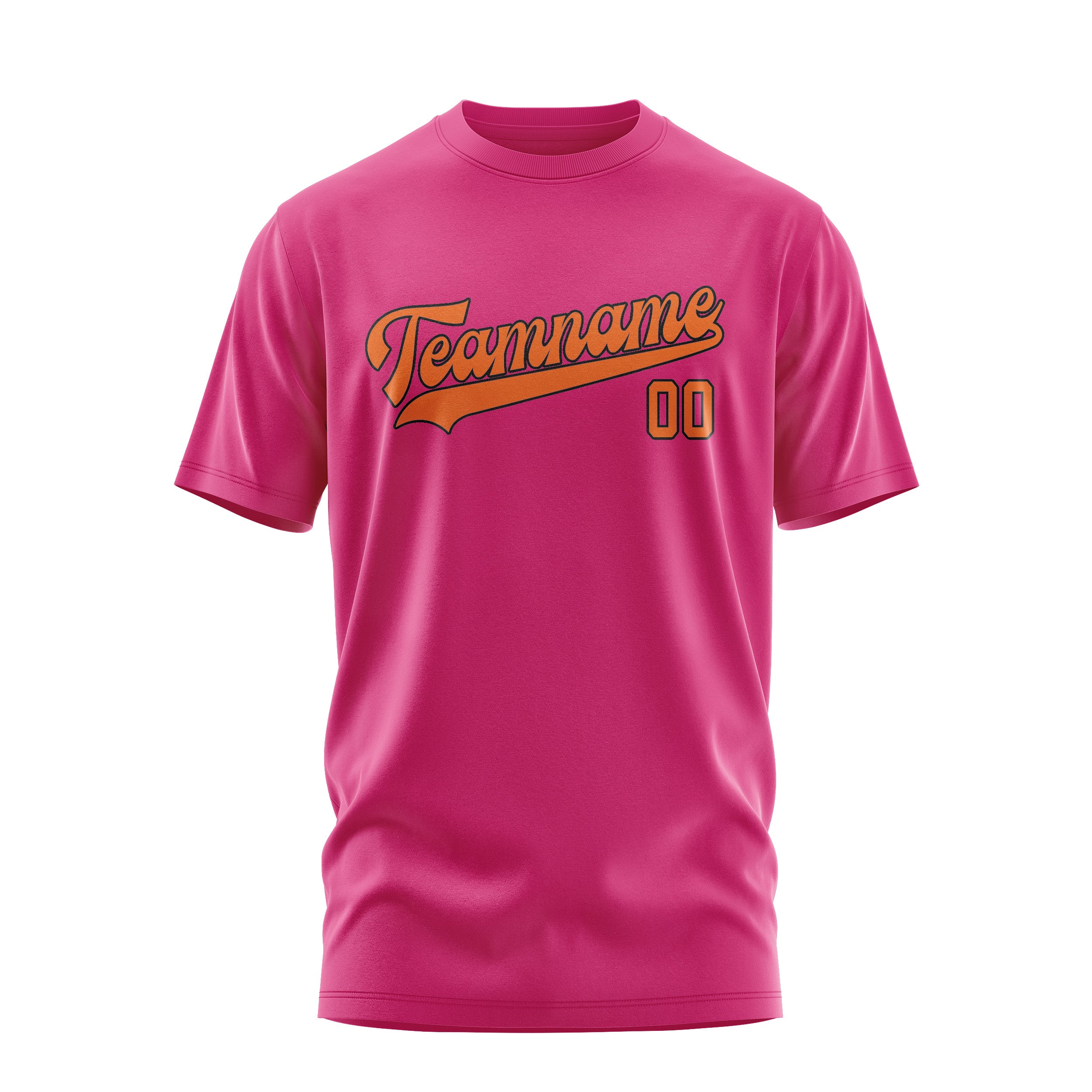Maßgeschneidertes Rosarot Orange T-Shirt