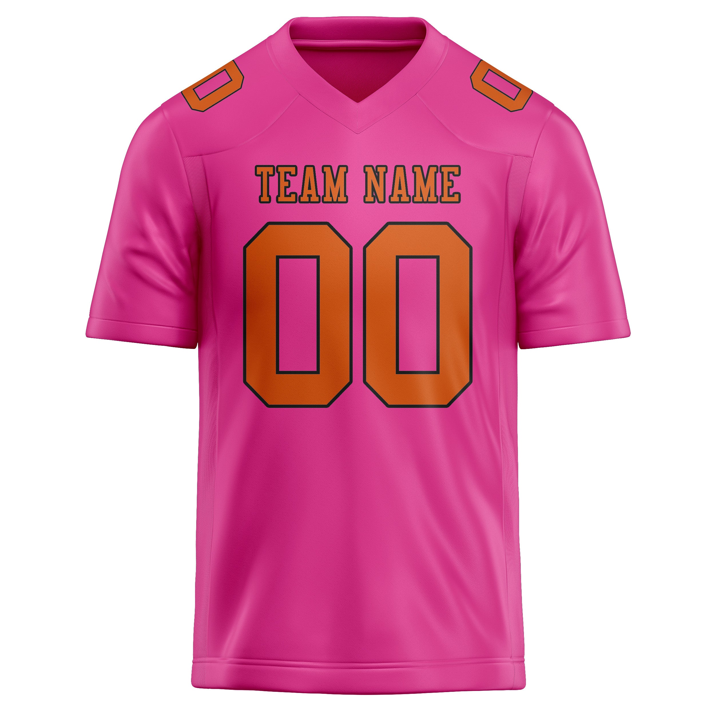 Maßgeschneidertes Professionelles Rosarot Orange Rugbytrikot