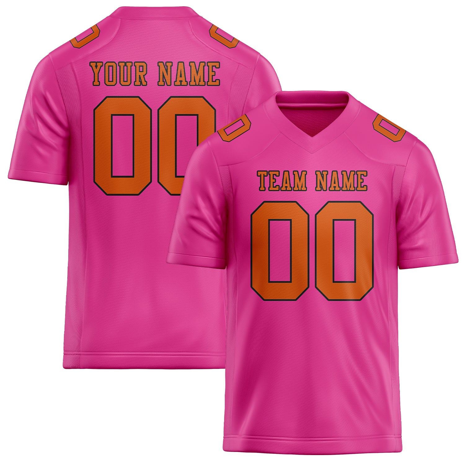 Maßgeschneidertes Professionelles Rosarot Orange Rugbytrikot