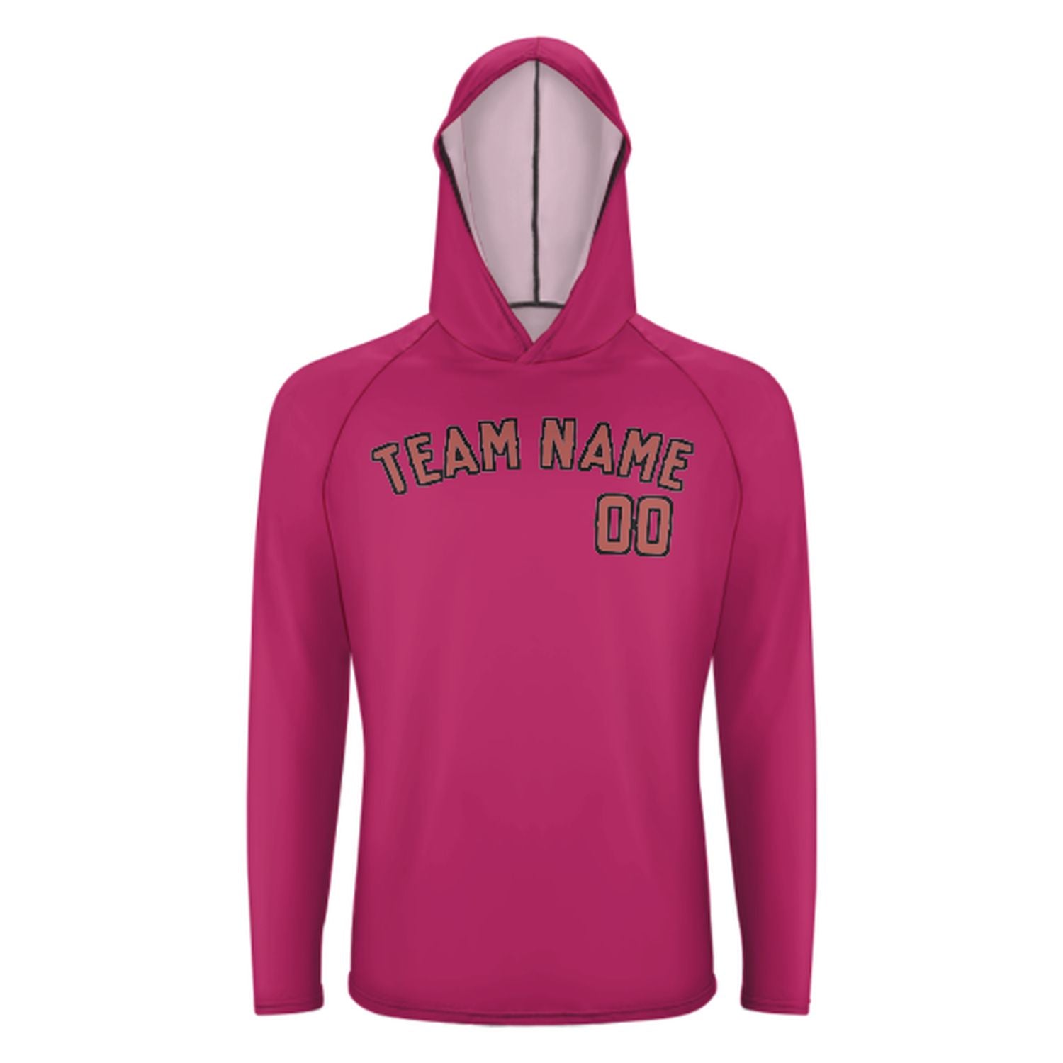 Maßgeschneidertes Rosarot Kupferrose UV-Hoodie