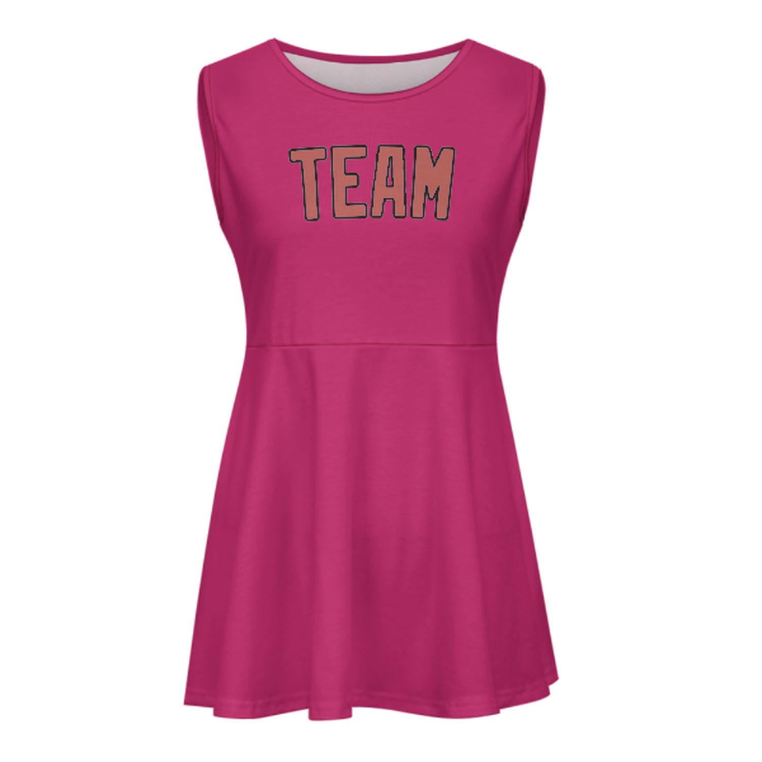 Maßgeschneidertes Rosarot Kupferrose Cheerleader-Kleid