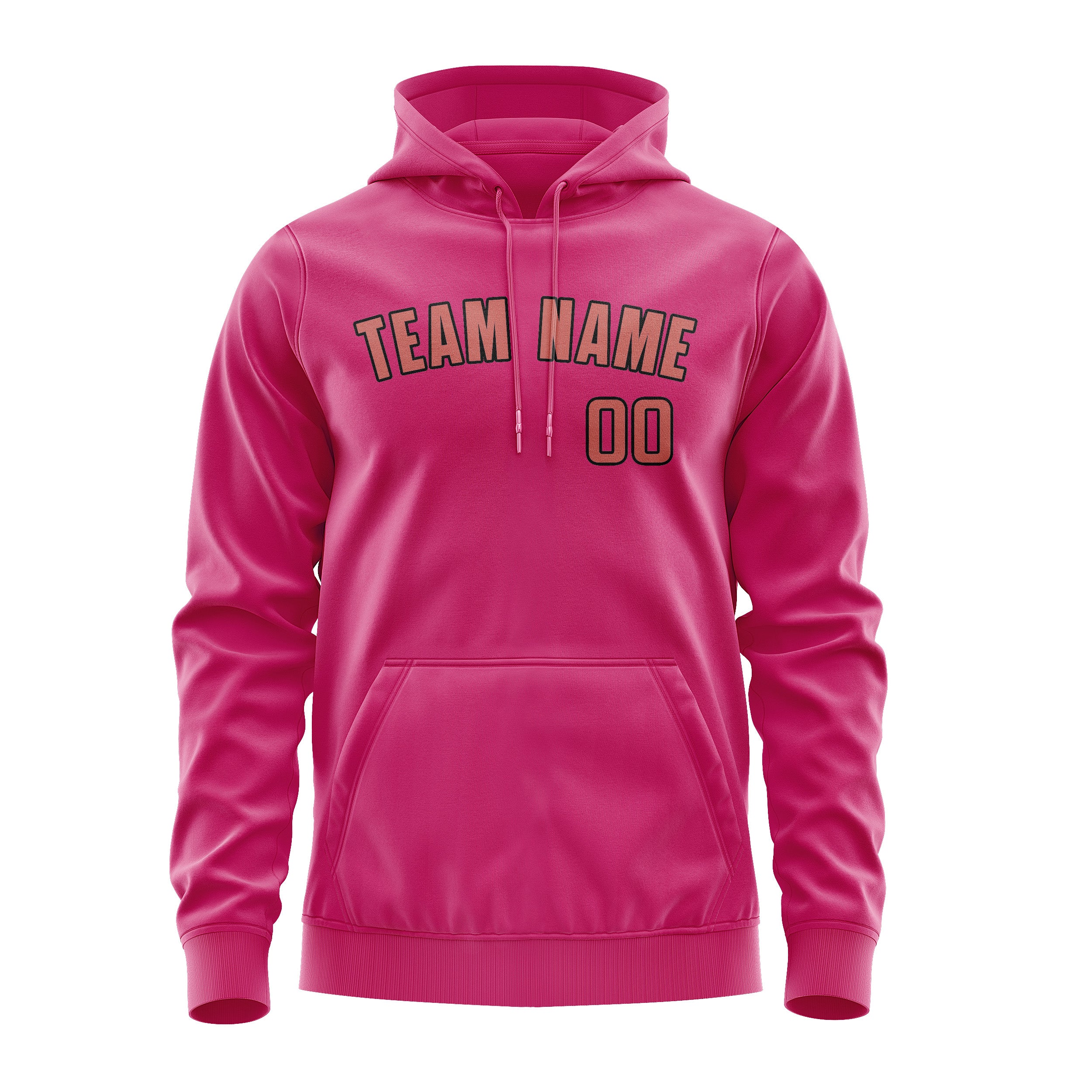 Maßgeschneidertes Rosarot Kupferrose Hoodie
