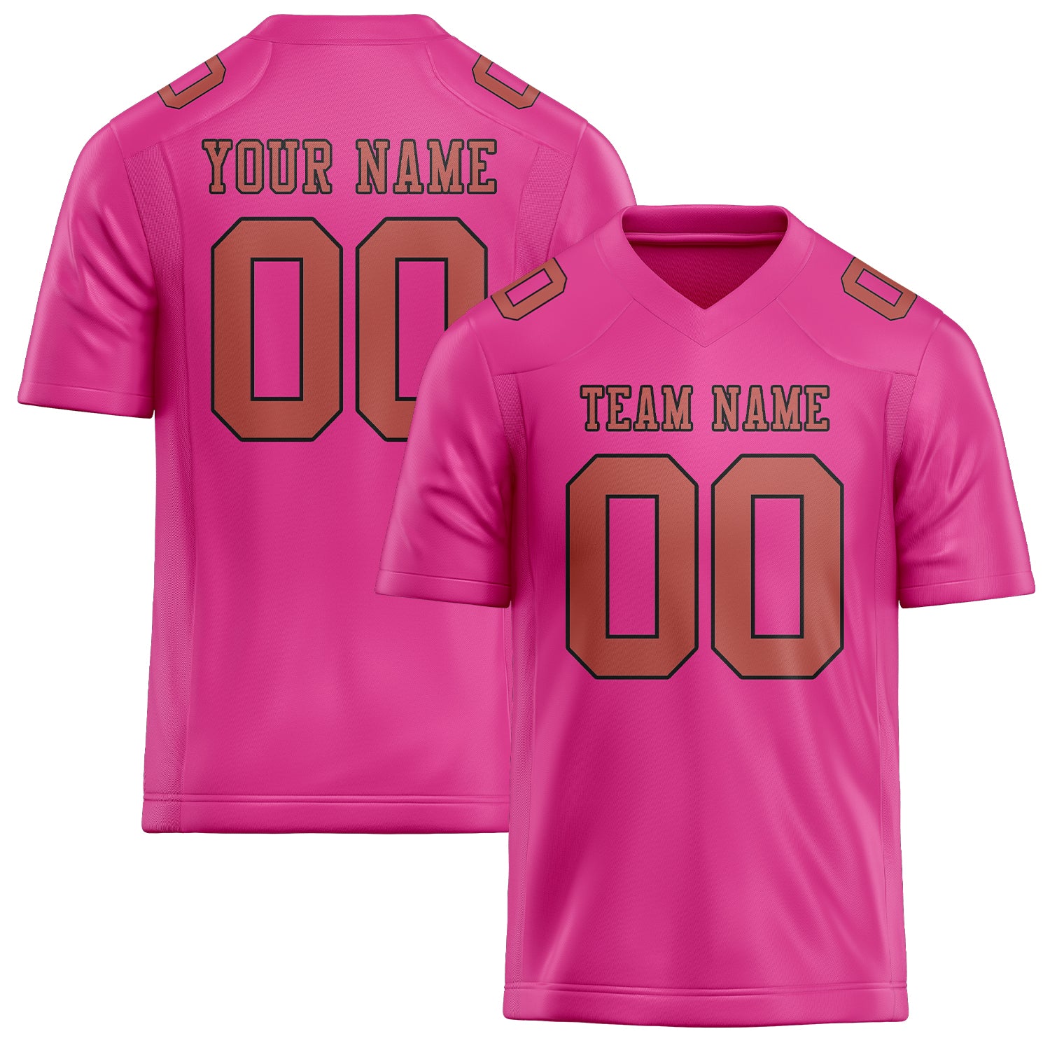 Maßgeschneidertes Professionelles Rosarot Kupferrose Rugbytrikot