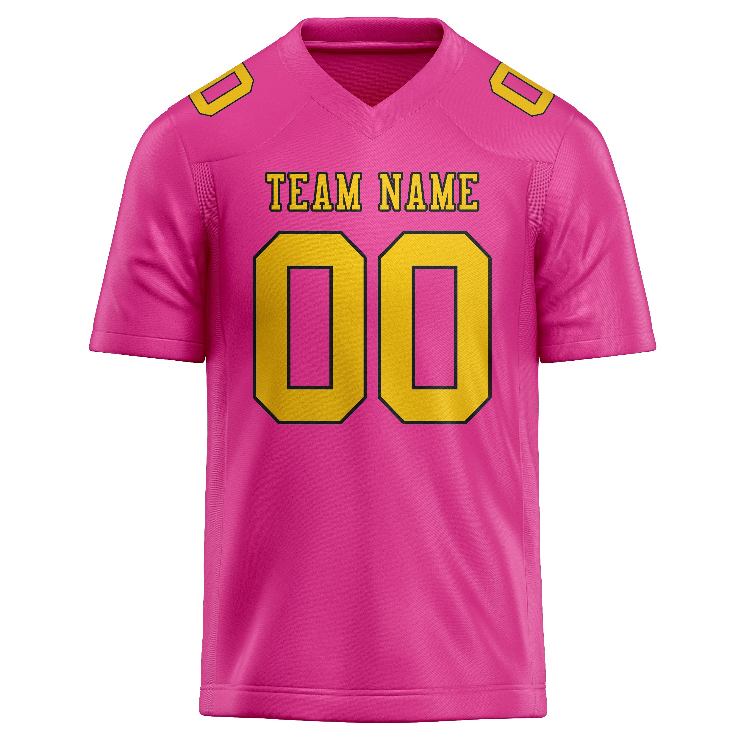 Maßgeschneidertes Professionelles Rosarot Gold Rugbytrikot