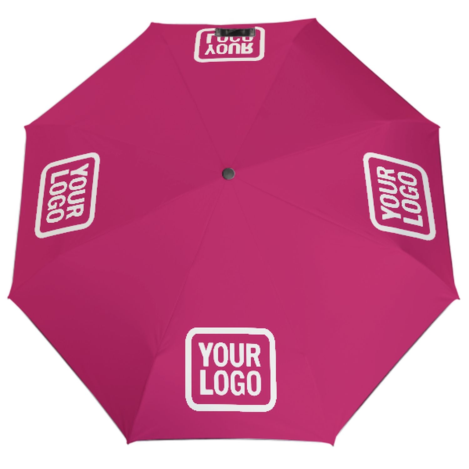 Ombrello automatico personalizzato rosa bianco