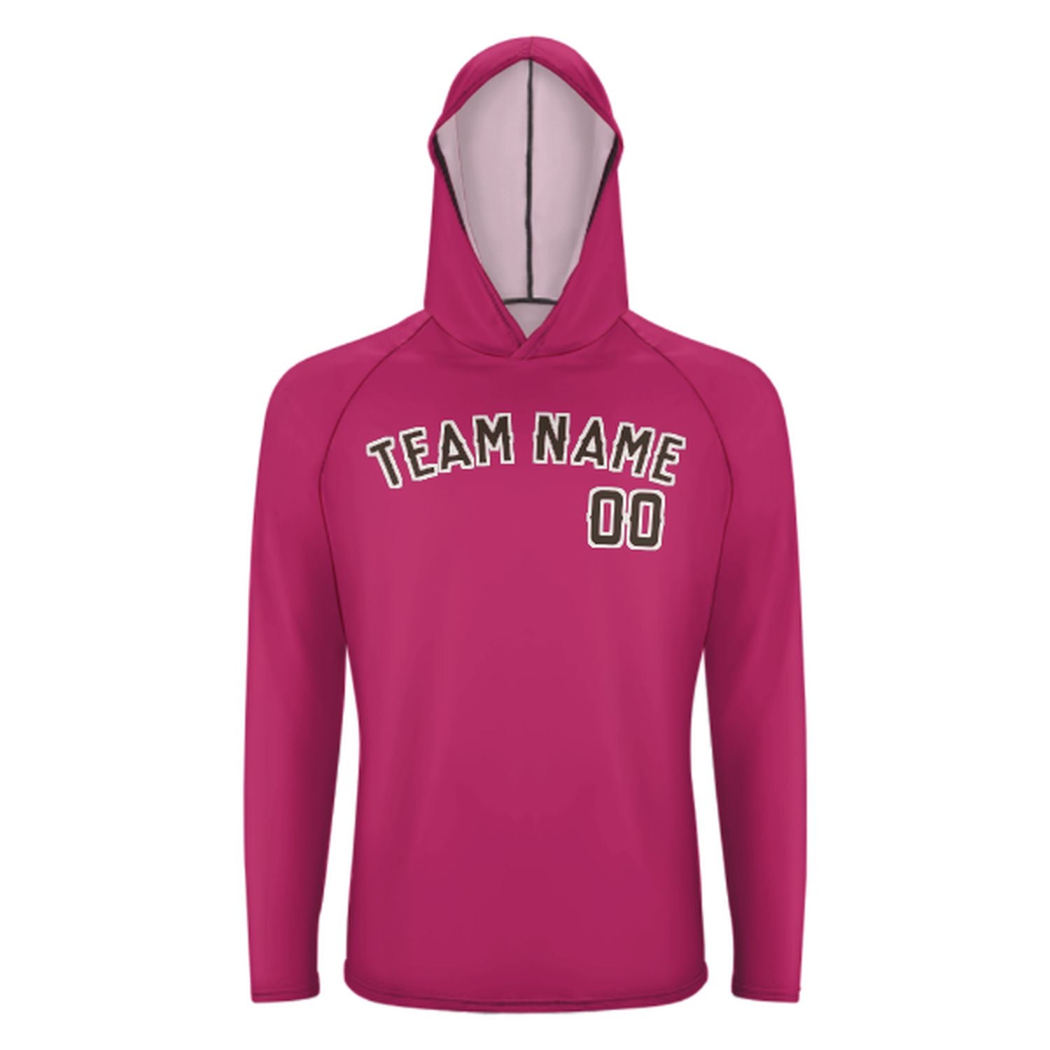Maßgeschneidertes Rosarot Braun UV-Hoodie