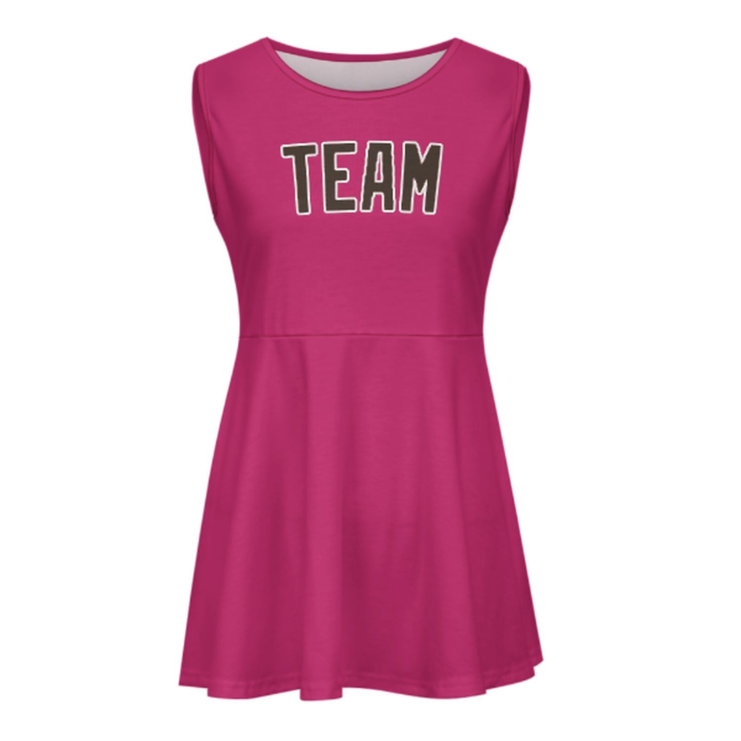 Maßgeschneidertes Rosarot Braun Cheerleader-Kleid