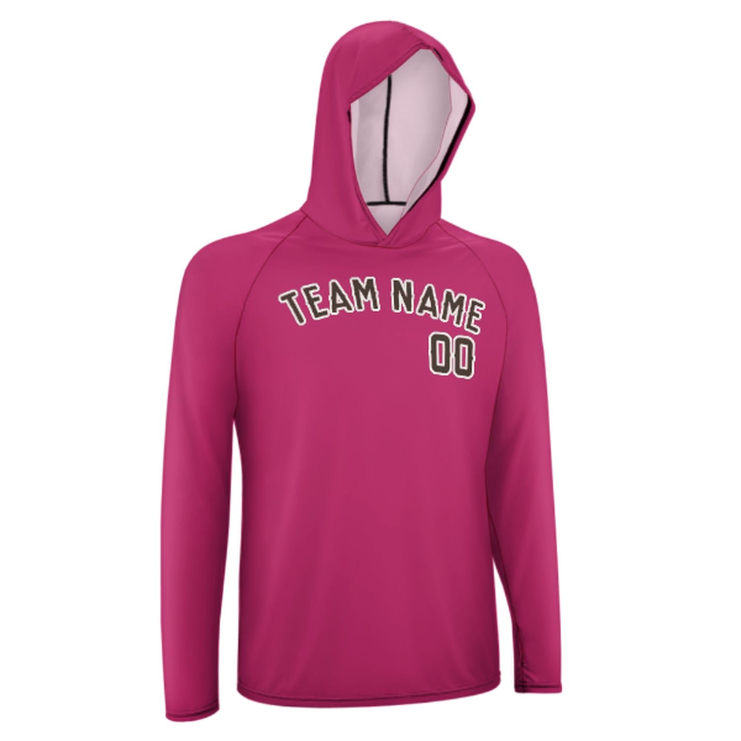 Maßgeschneidertes Rosarot Braun UV-Hoodie