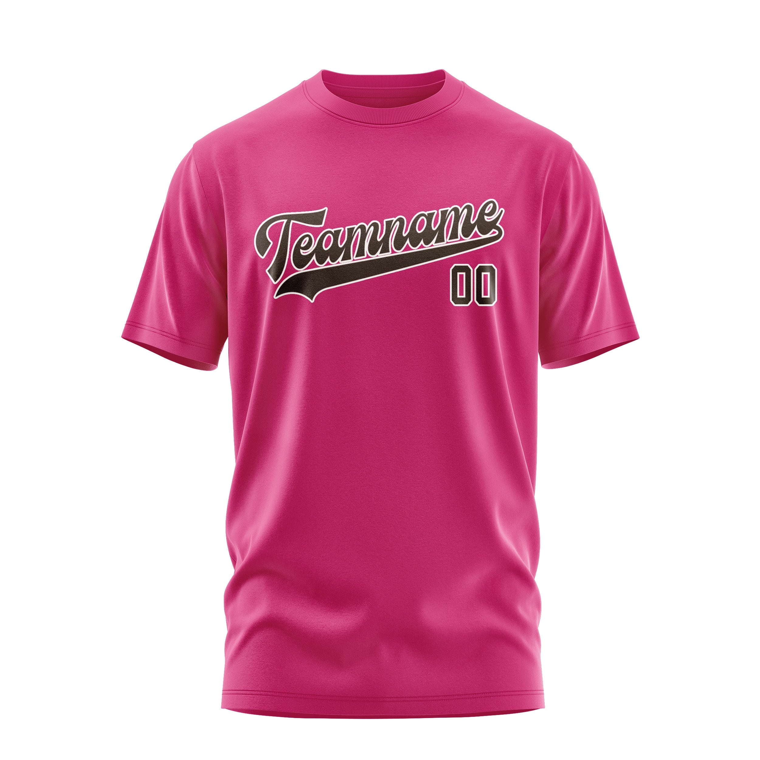 Maßgeschneidertes Rosarot Braun T-Shirt