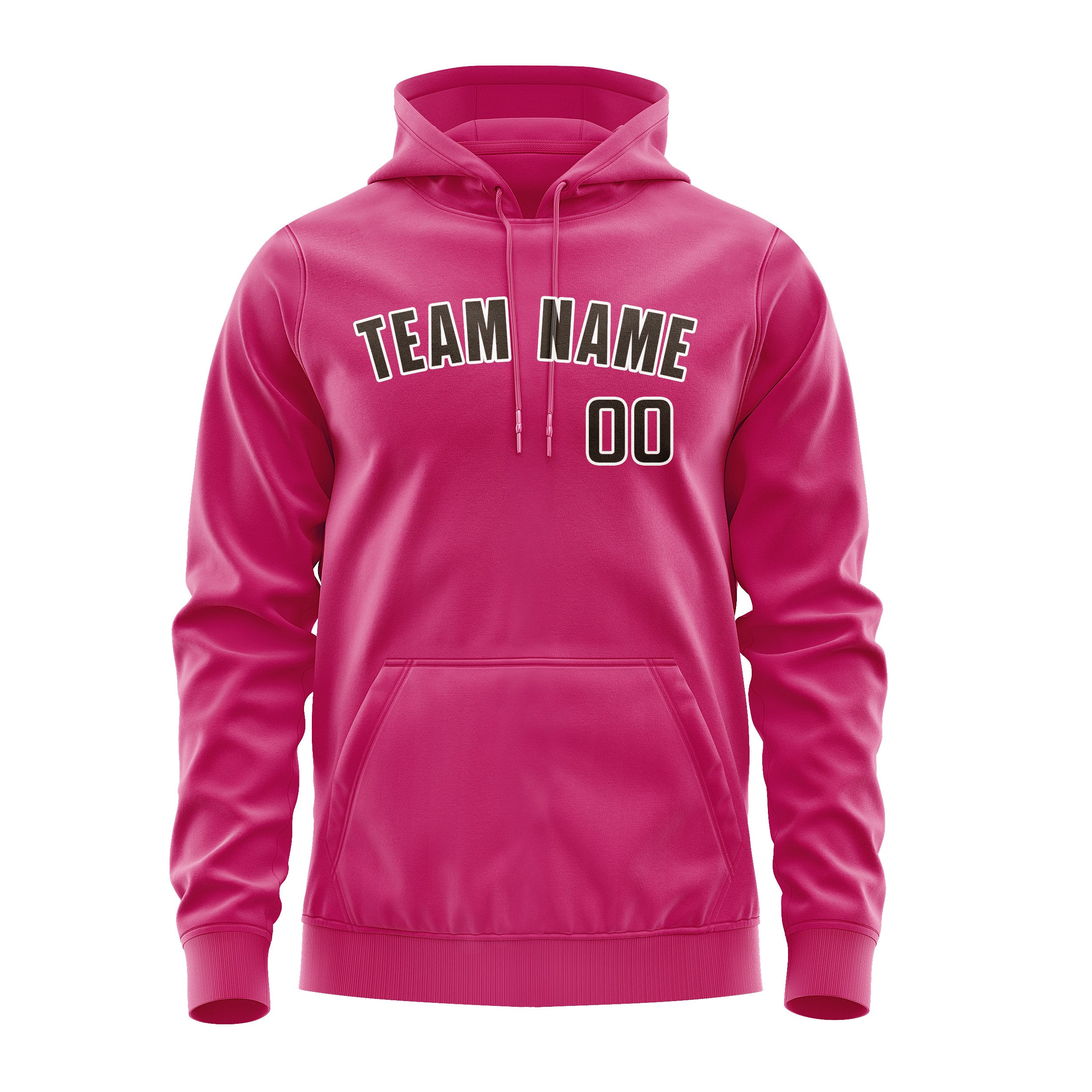 Maßgeschneidertes Rosarot Braun Hoodie