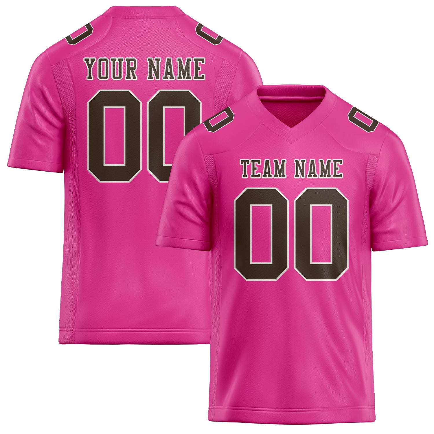 Maßgeschneidertes Professionelles Rosarot Braun Rugbytrikot
