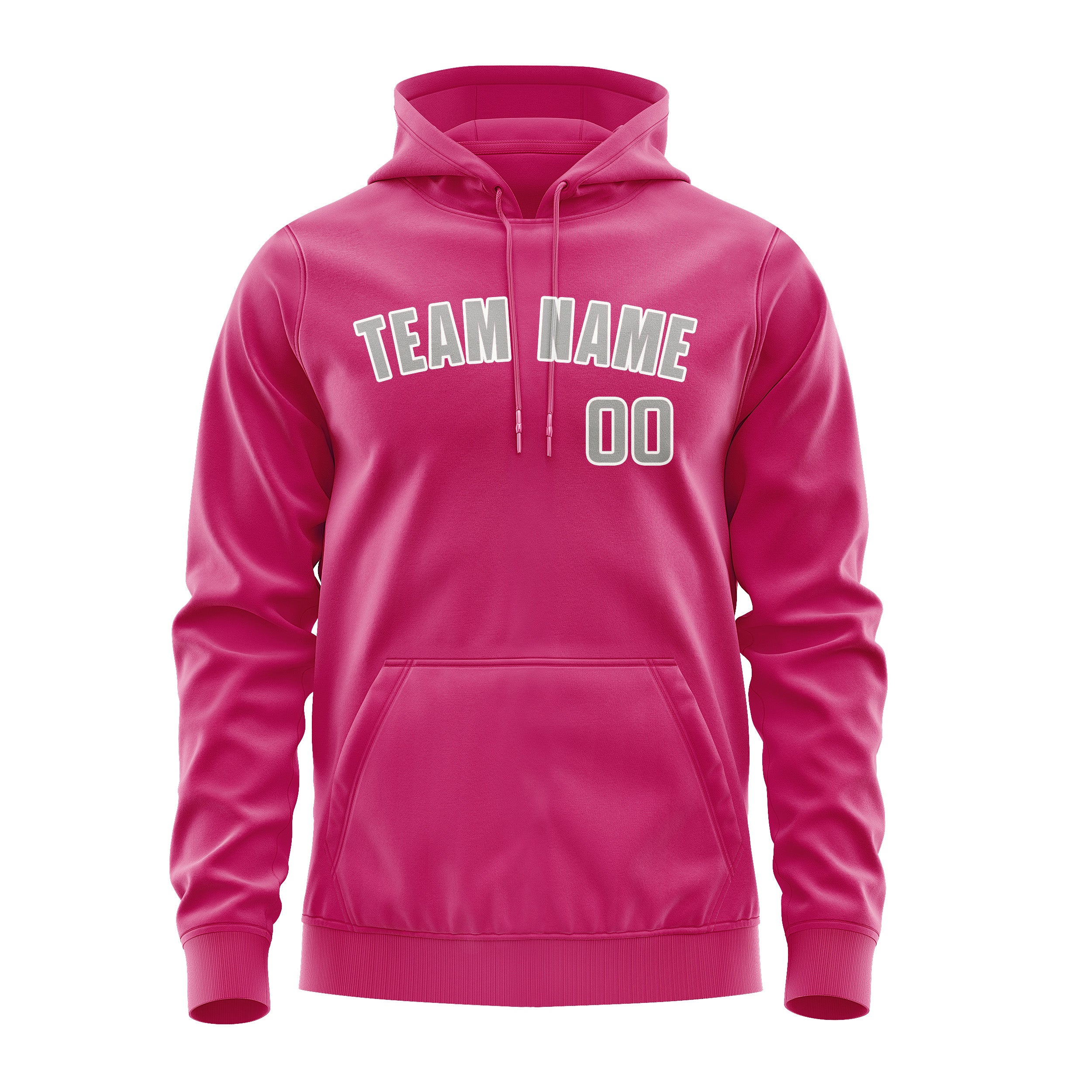 Maßgeschneidertes Rosarot Grau Hoodie