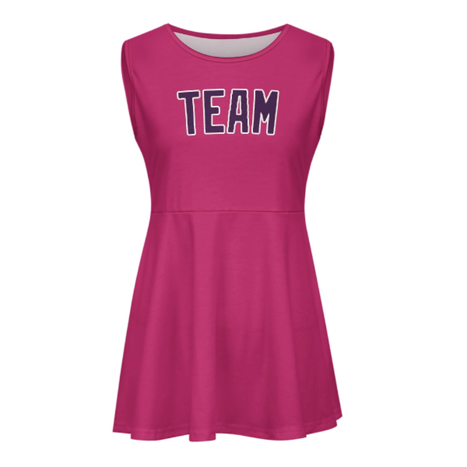Maßgeschneidertes Rosarot Lila Cheerleader-Kleid