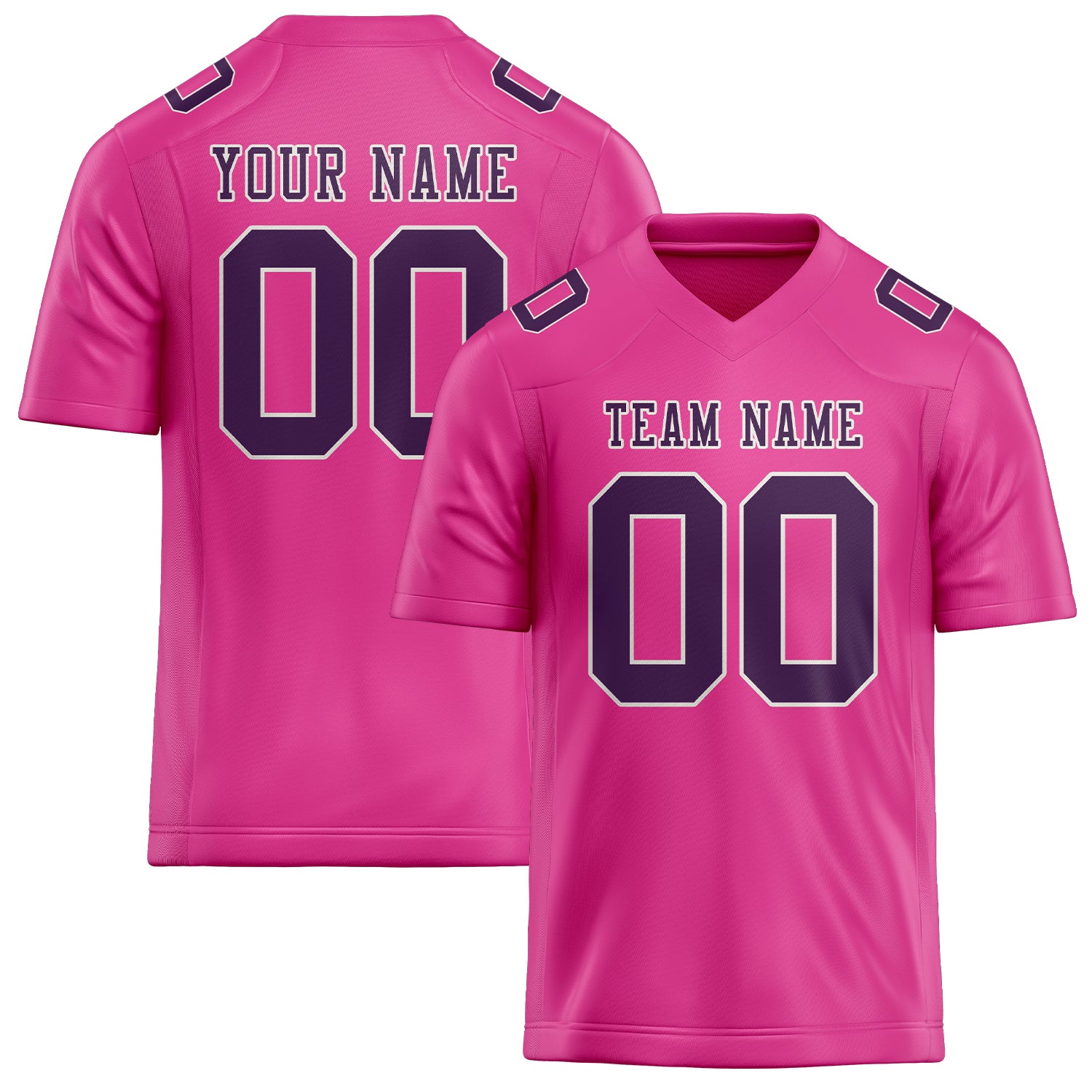 Maßgeschneidertes Professionelles Rosarot Lila Rugbytrikot