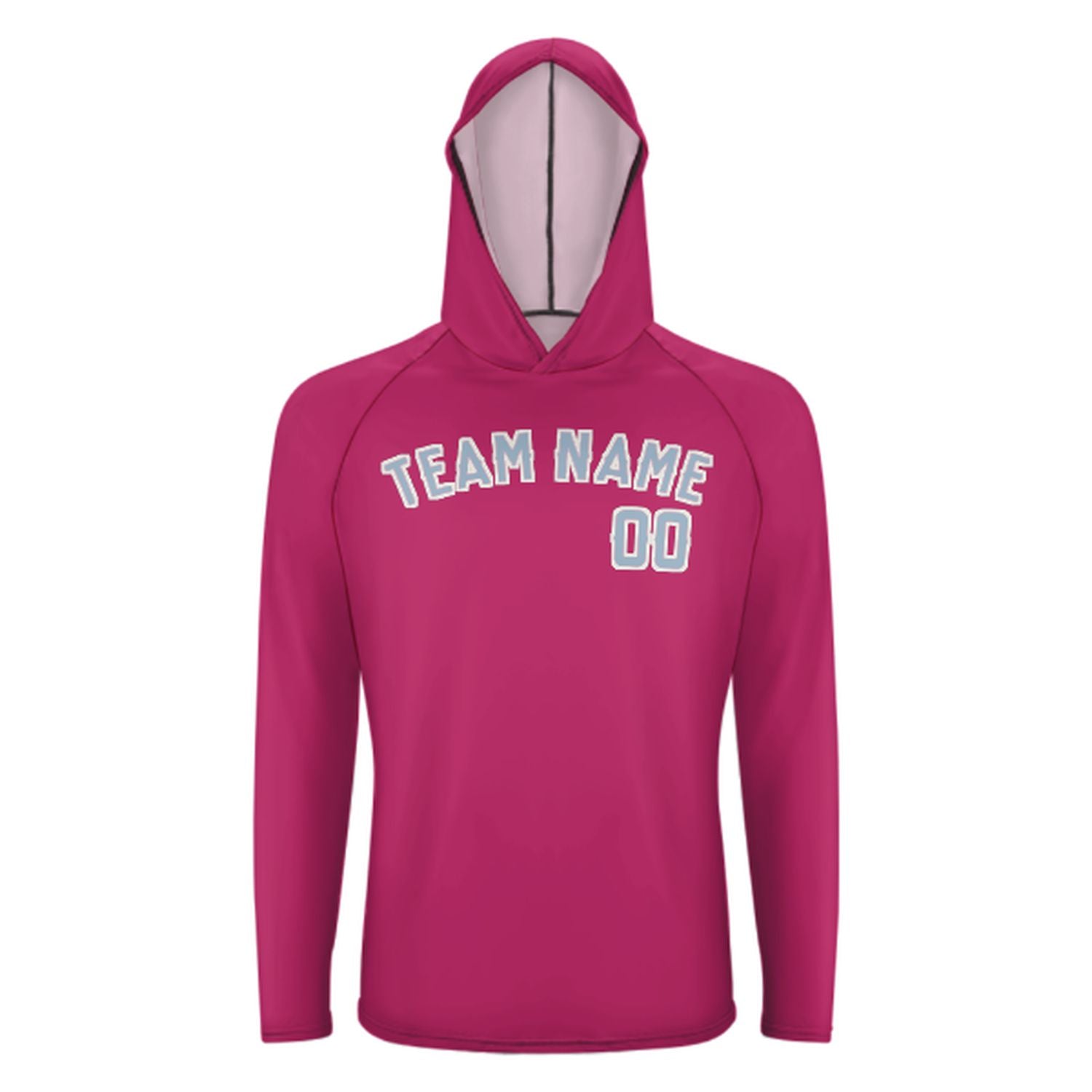 Maßgeschneidertes Rosarot Hellblau UV-Hoodie