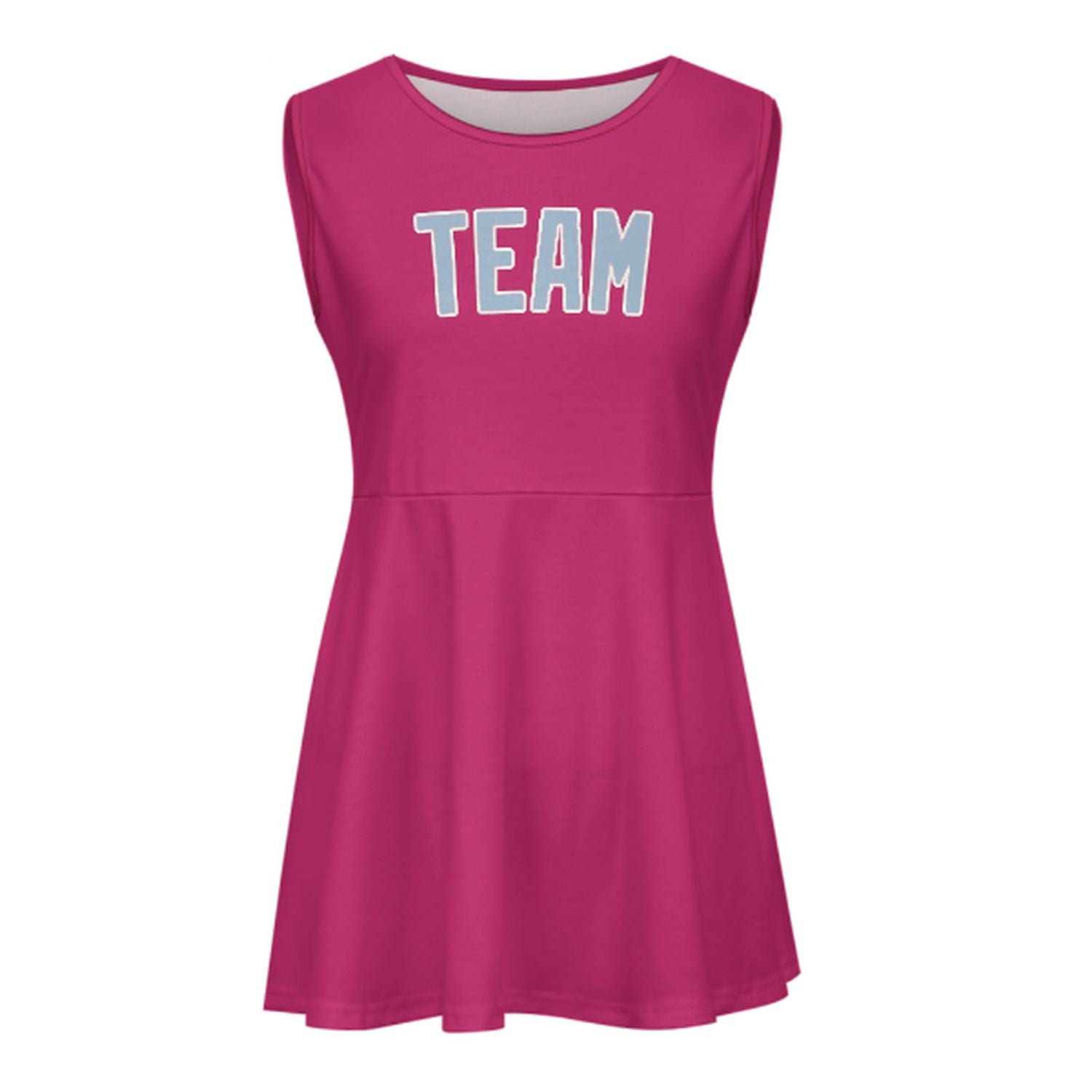 Maßgeschneidertes Rosarot Hellblau Cheerleader-Kleid