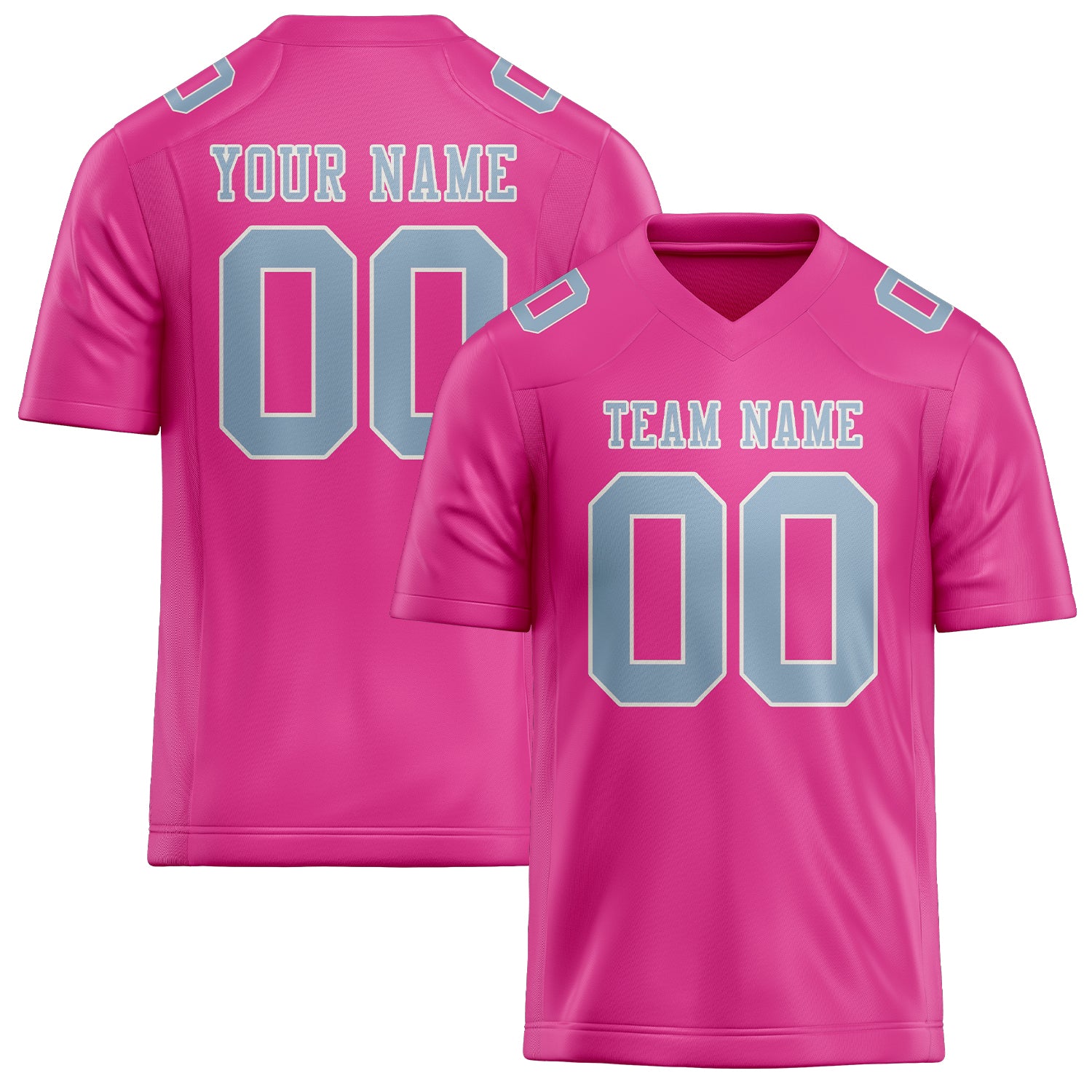 Maßgeschneidertes Professionelles Rosarot Hellblau Rugbytrikot