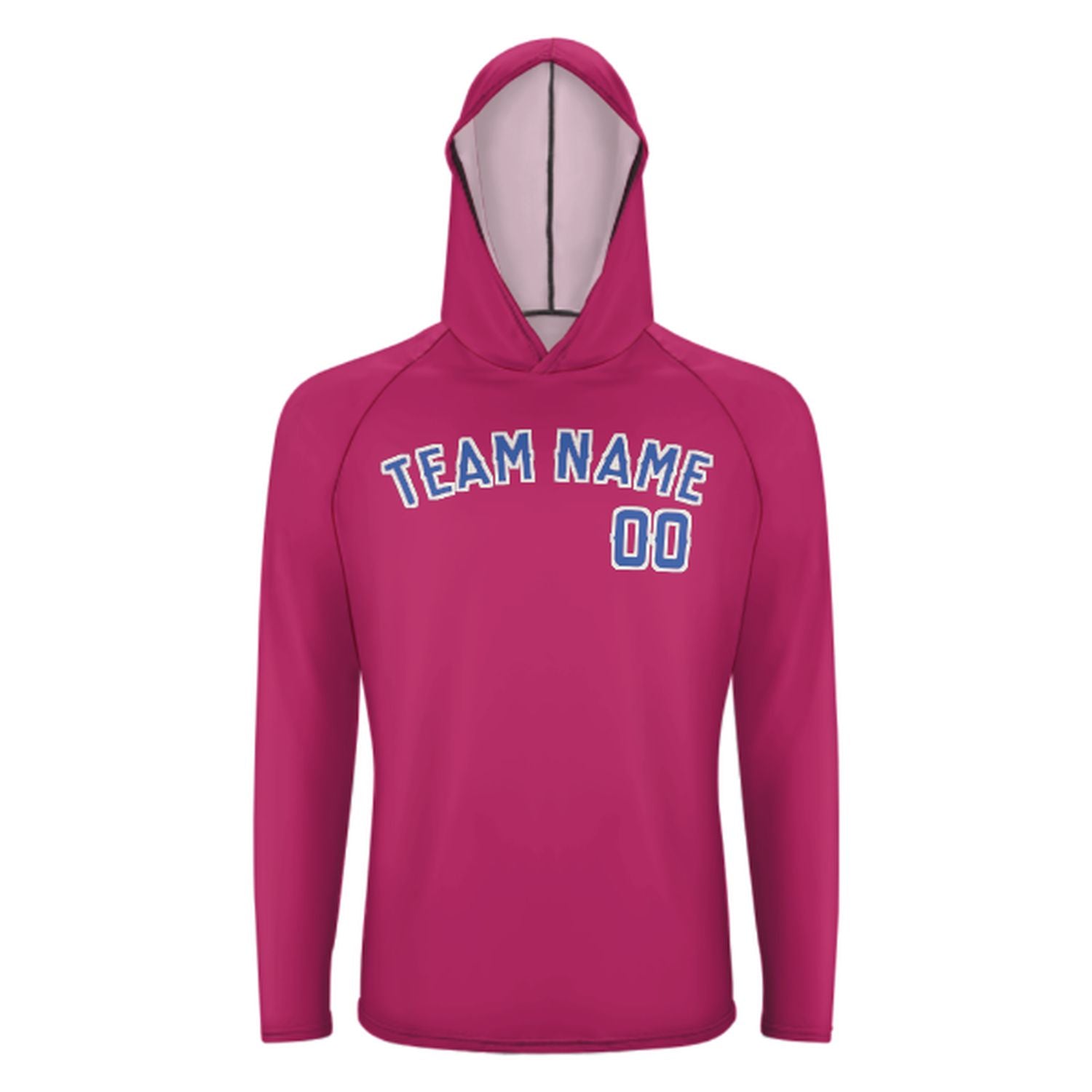 Maßgeschneidertes Rosarot Himmelblau UV-Hoodie