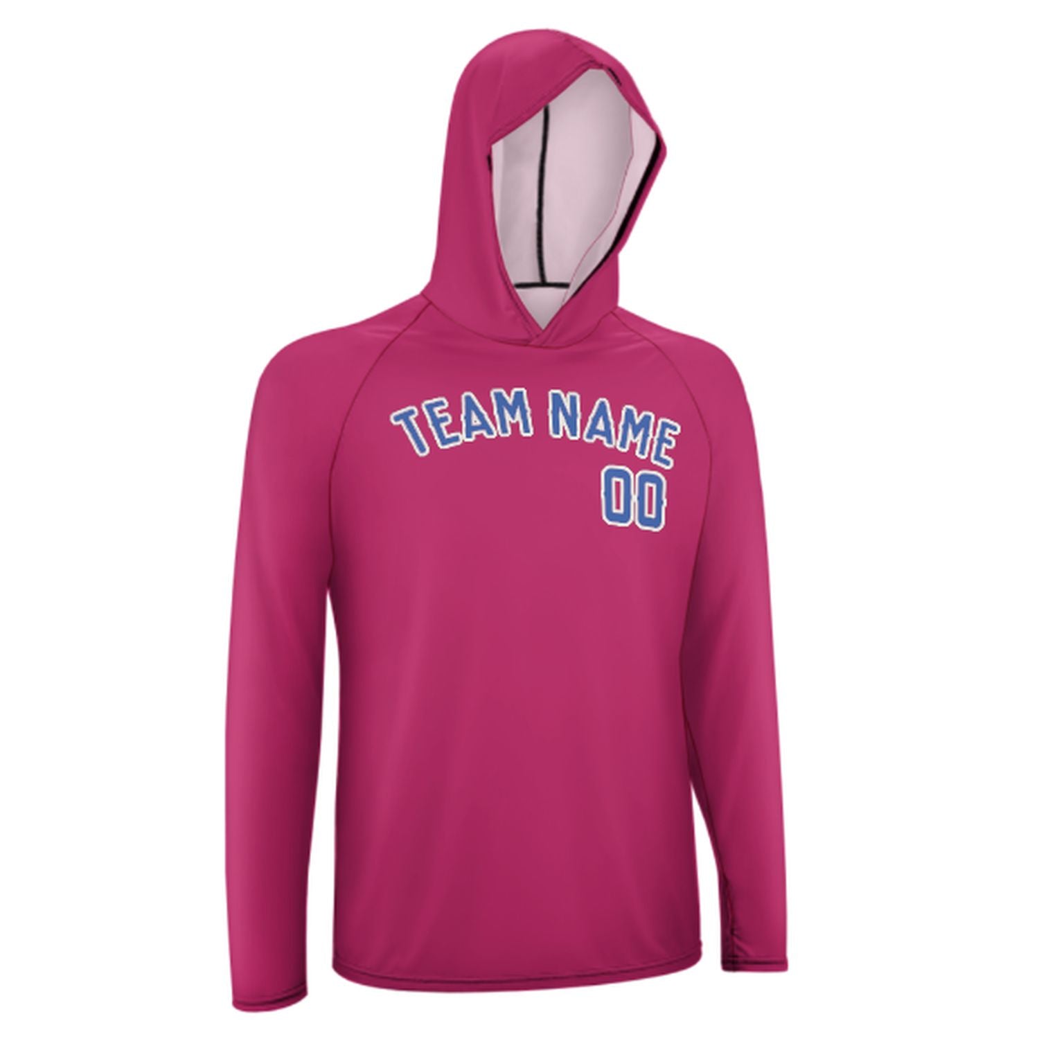 Maßgeschneidertes Rosarot Himmelblau UV-Hoodie