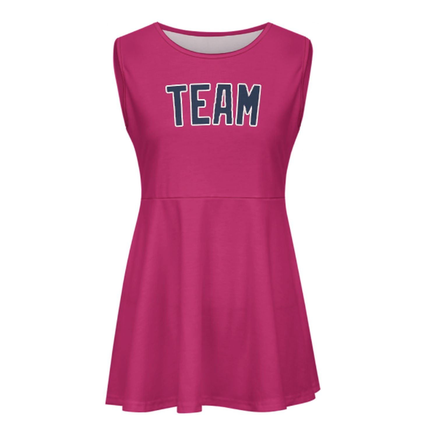 Maßgeschneidertes Rosarot Marineblau Cheerleader-Kleid