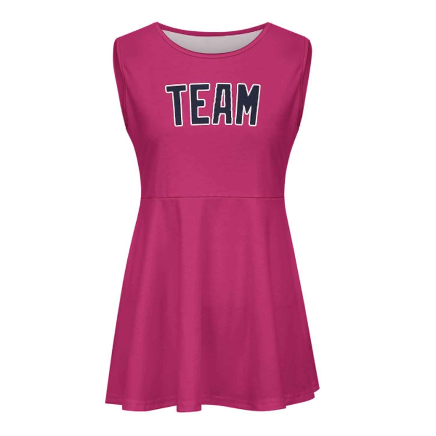 Maßgeschneidertes Rosarot Stahlblau Cheerleader-Kleid