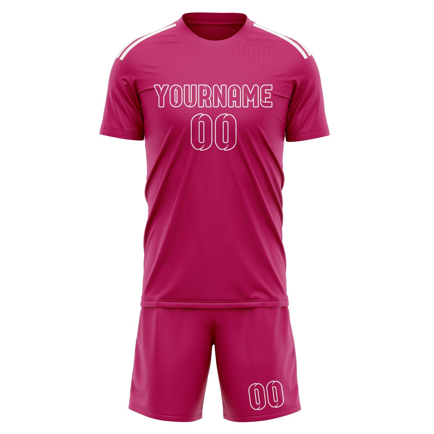 Maßgeschneidertes Professionelles Rosarot Rosarot Fußballtrikot-Set