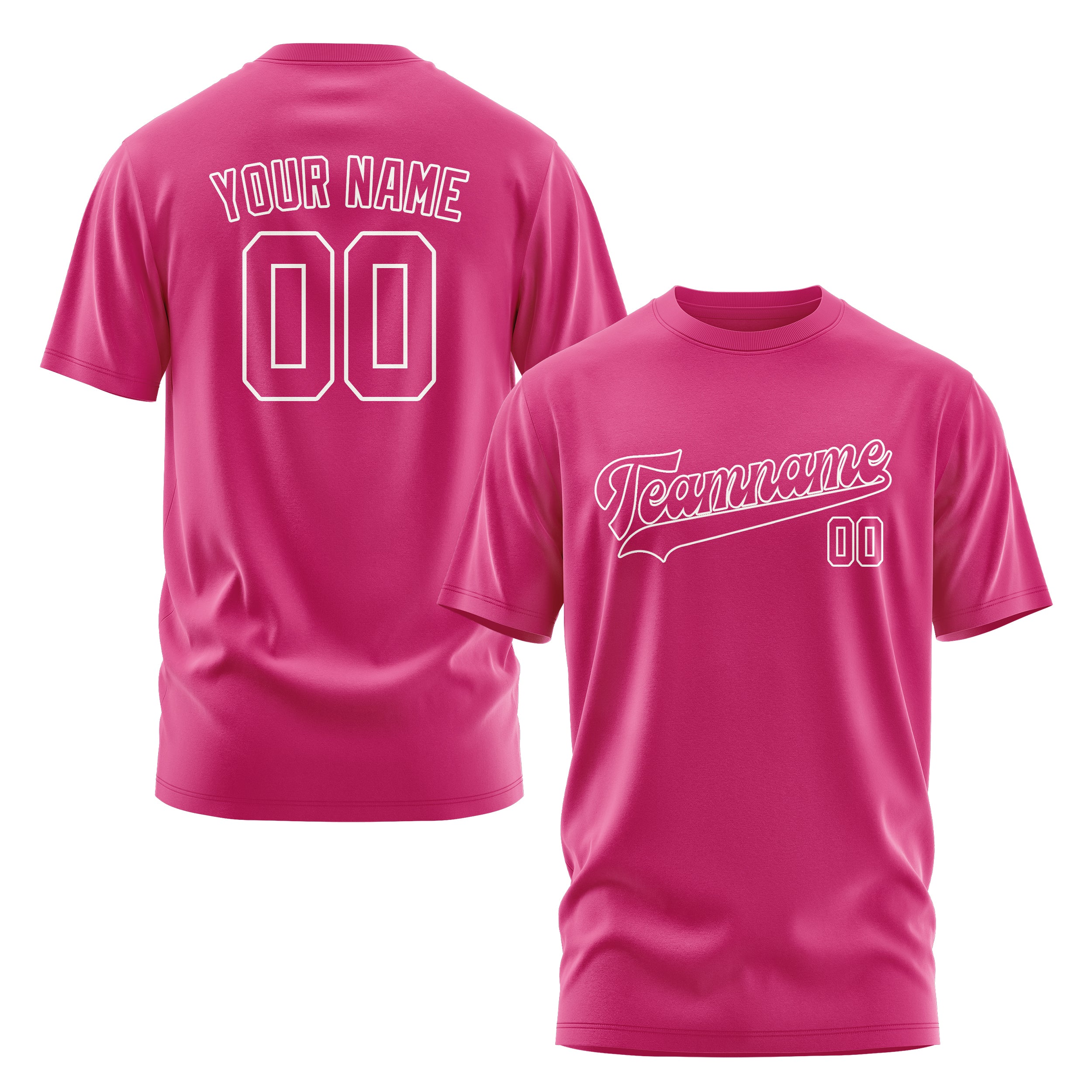 Maßgeschneidertes Rosarot Rosarot T-Shirt