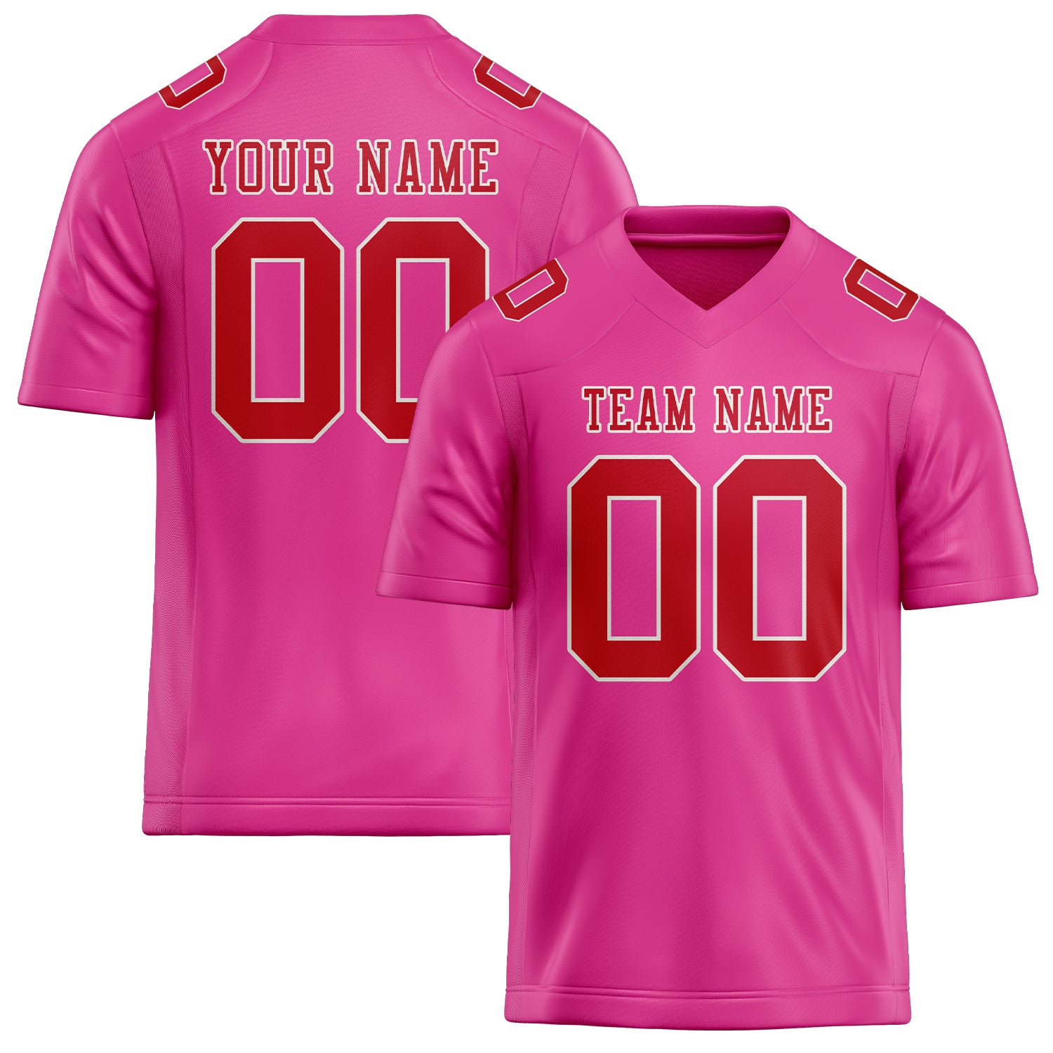 Maßgeschneidertes Professionelles Rosarot Rot Rugbytrikot