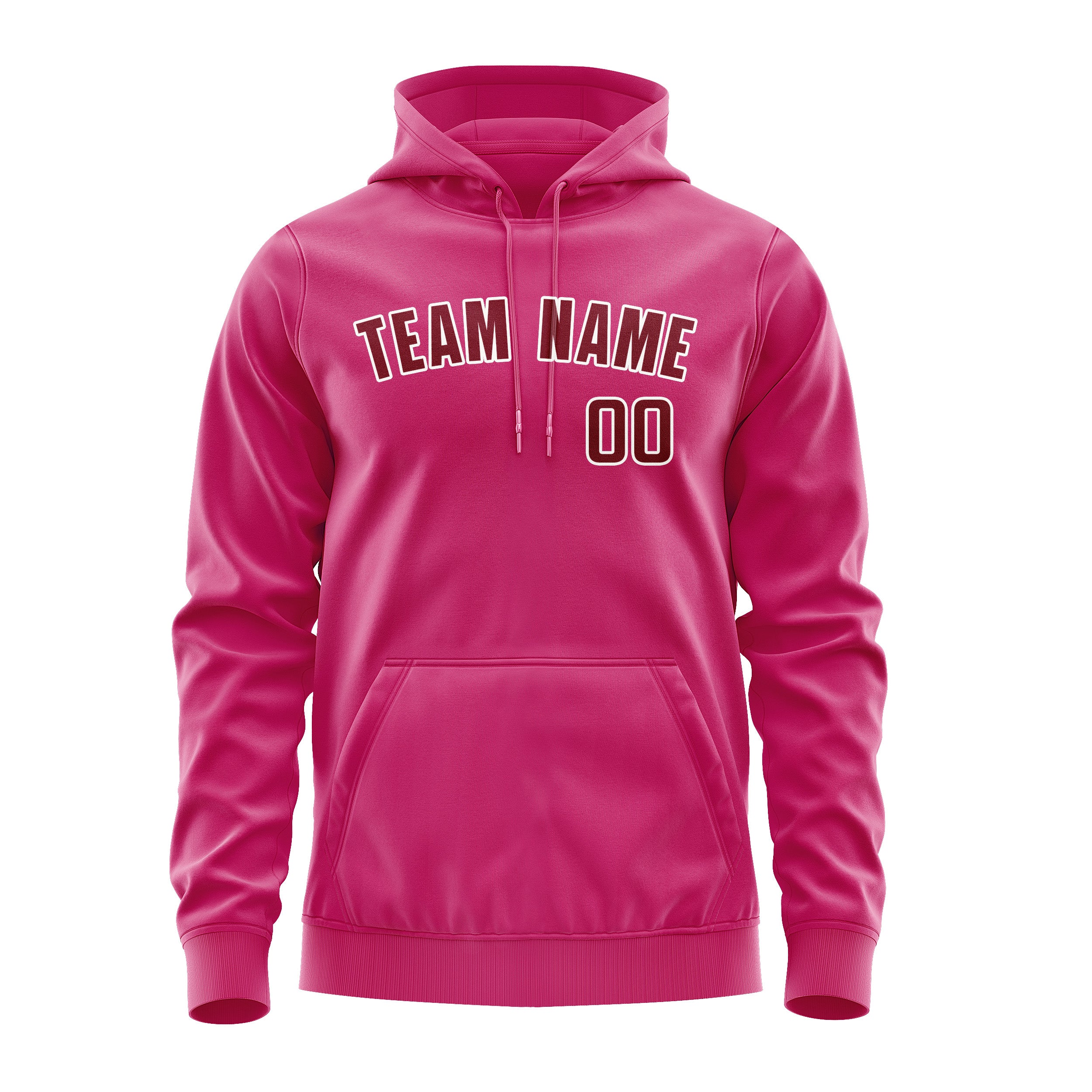 Maßgeschneidertes Rosarot Karmesinrot Hoodie