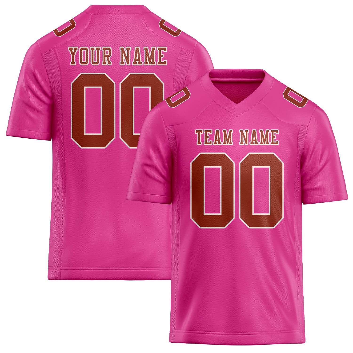 Maßgeschneidertes Professionelles Rosarot Korallenrot Rugbytrikot