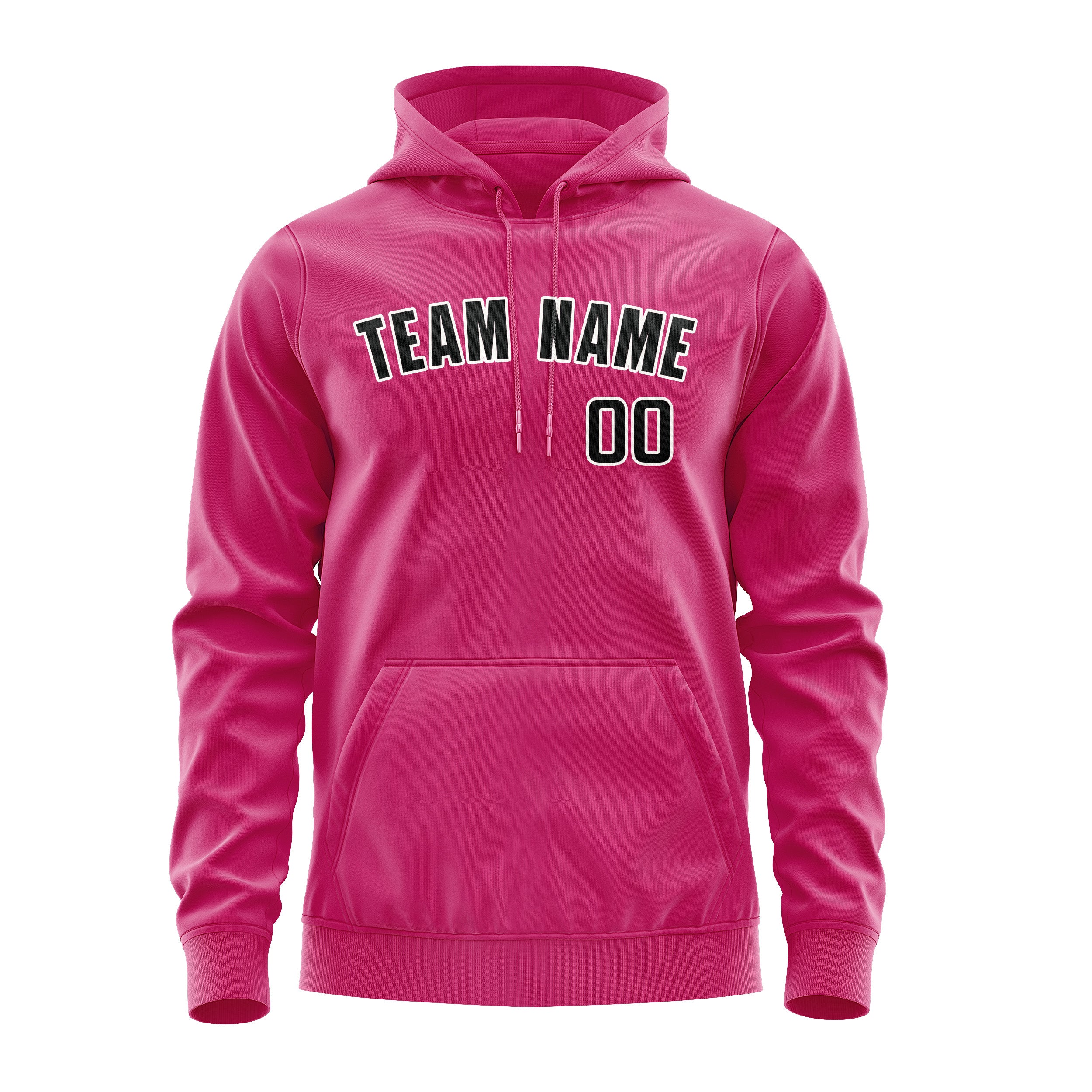 Maßgeschneidertes Rosarot Schwarz Hoodie