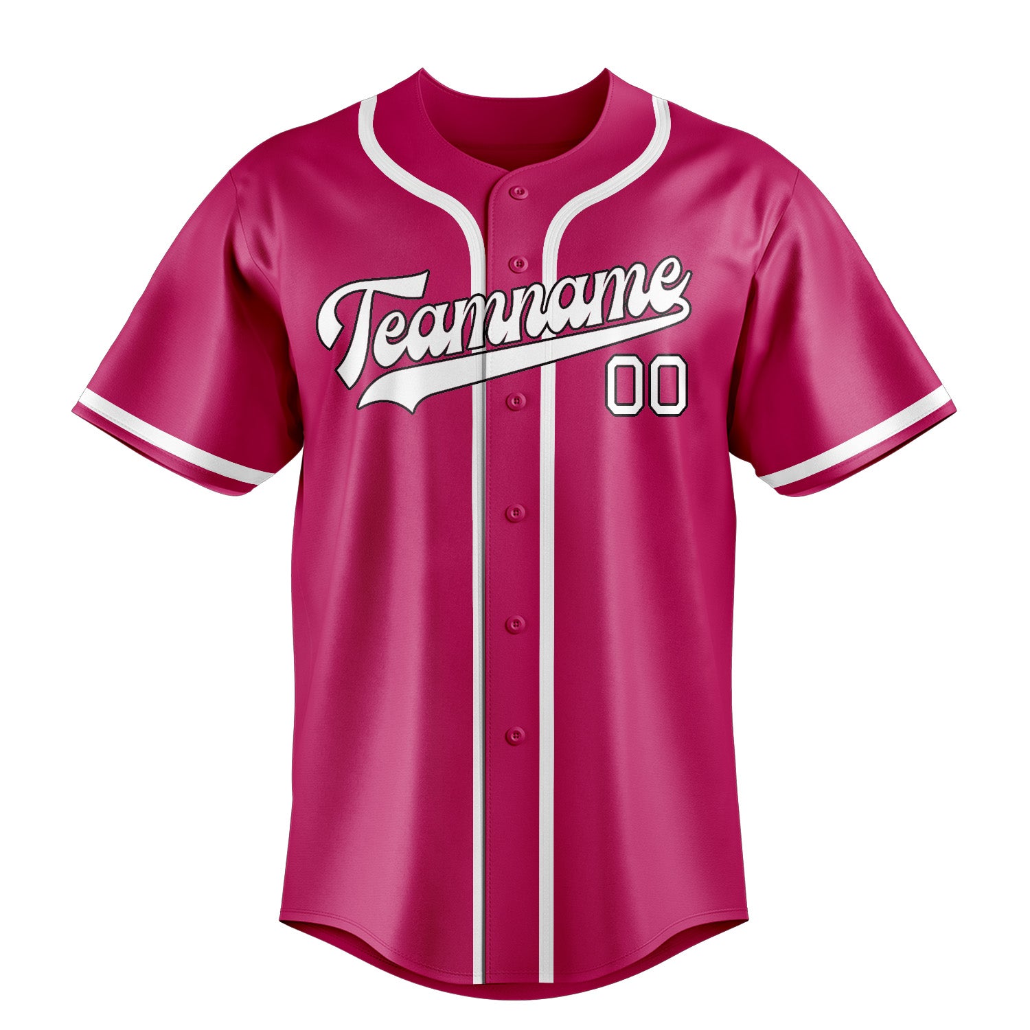 Benutzerdefiniertes Professionelles Rosarot Weiß Baseballtrikot