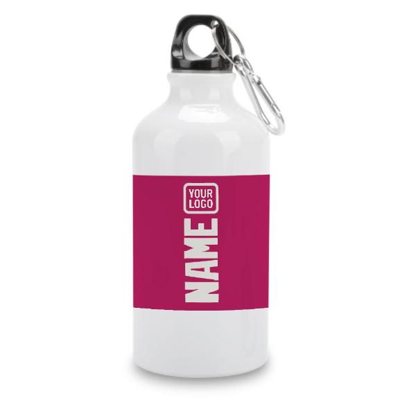 Maßgeschneidertes Rosarot Weiß Sportflasche