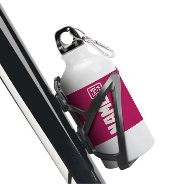 Maßgeschneidertes Rosarot Weiß Sportflasche